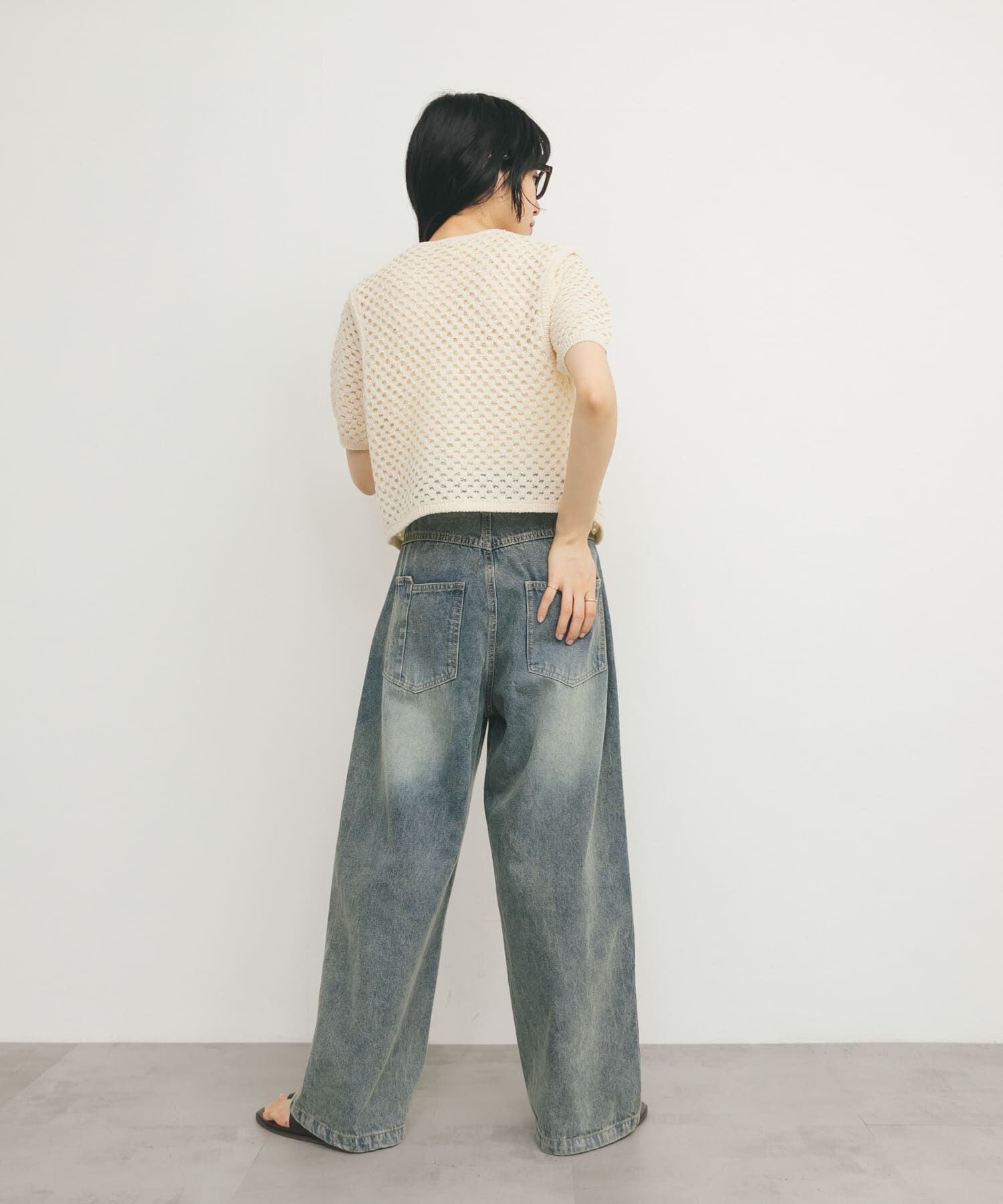  「ループヤーンメッシュベスト」|ベスト・ジレ|