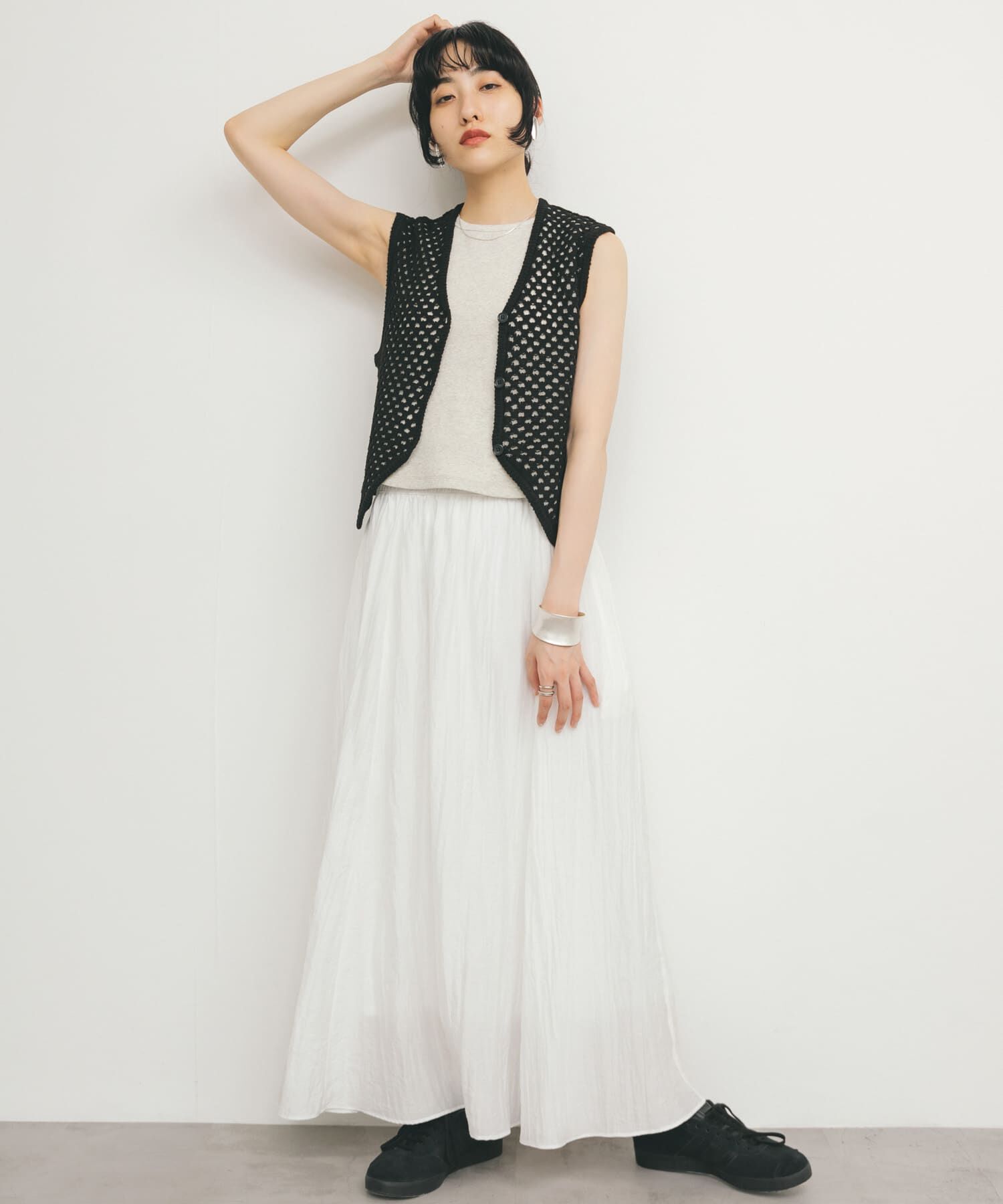  「ループヤーンメッシュベスト」|ベスト・ジレ|