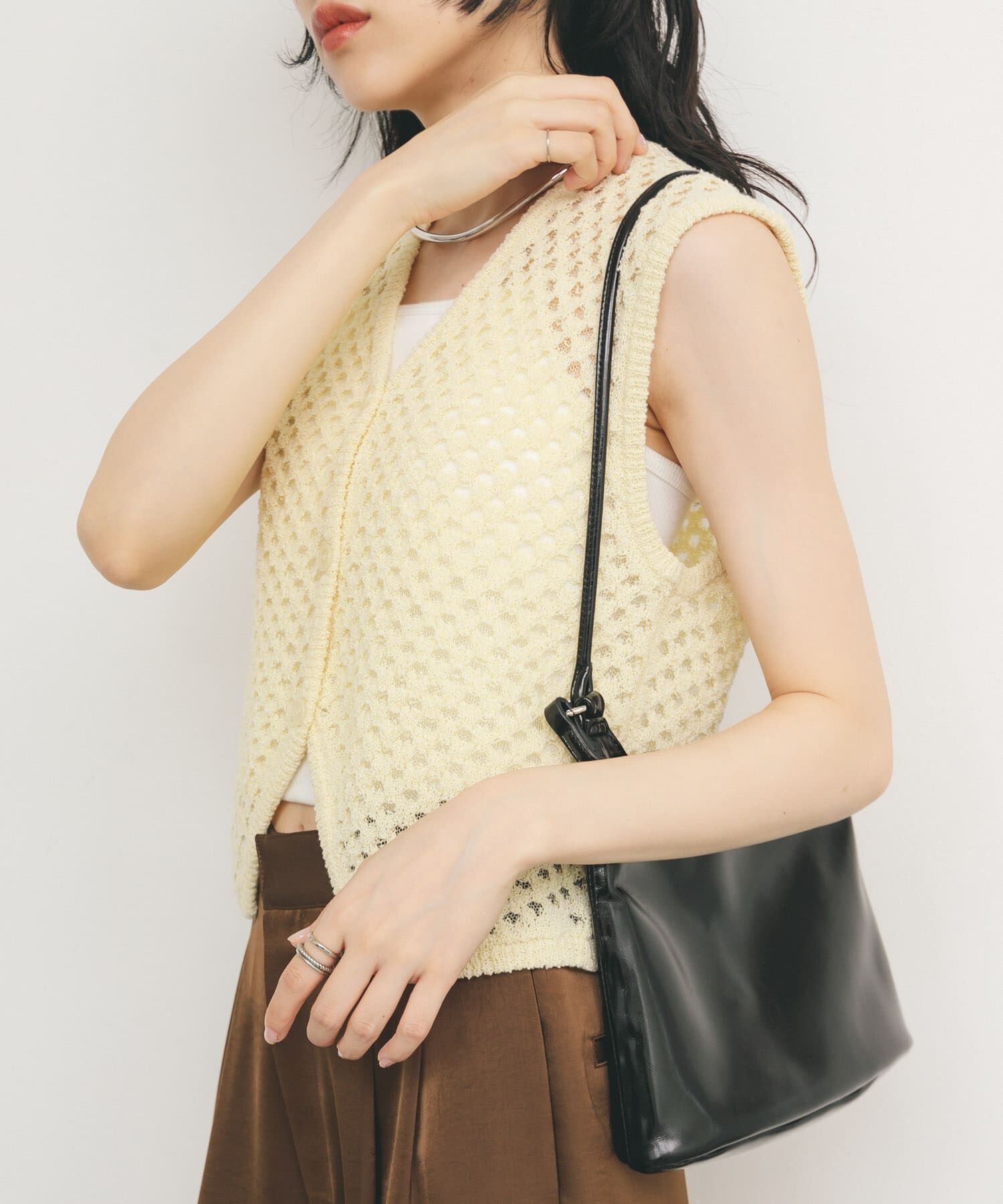  「ループヤーンメッシュベスト」|ベスト・ジレ|