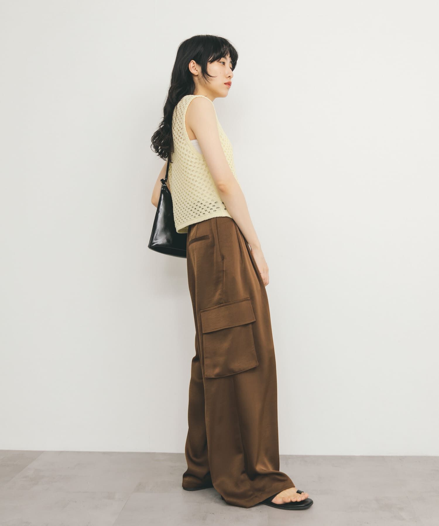  「ループヤーンメッシュベスト」|ベスト・ジレ|