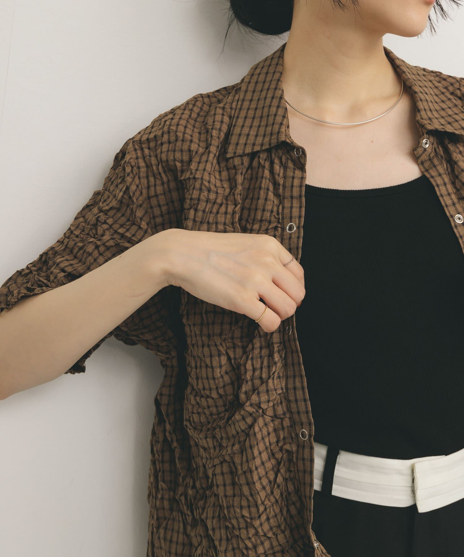  「ワッシャーチェックシャツ」|シャツ・ブラウス|