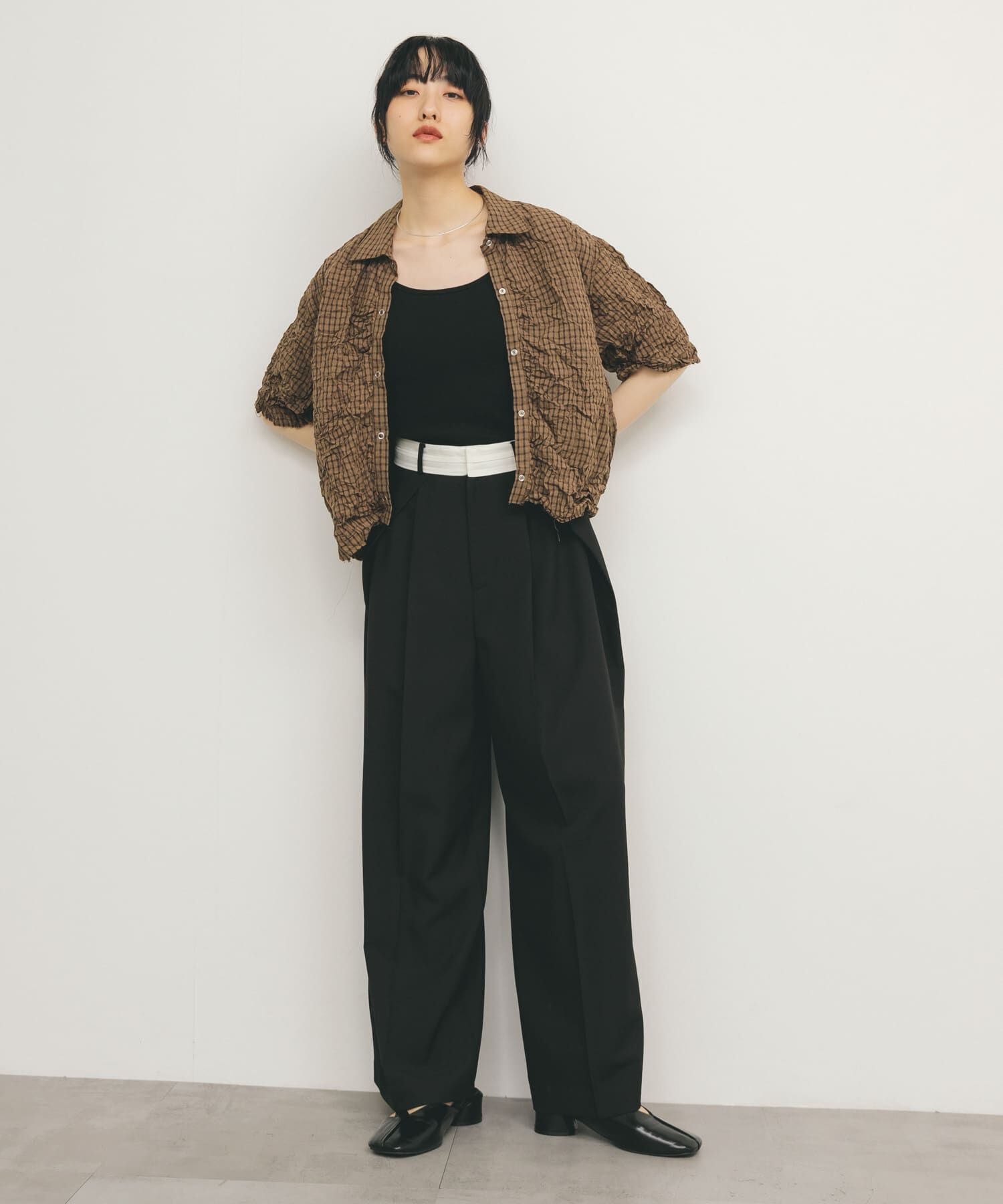  「ワッシャーチェックシャツ」|シャツ・ブラウス|