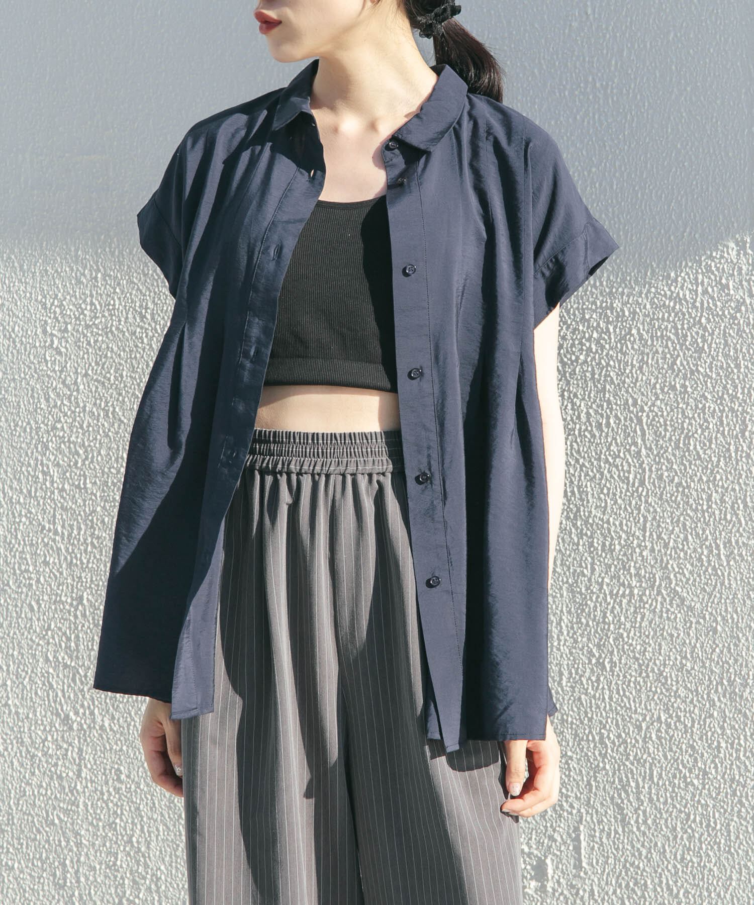  「スリーブレスタックフレアブラウス」|シャツ・ブラウス|
