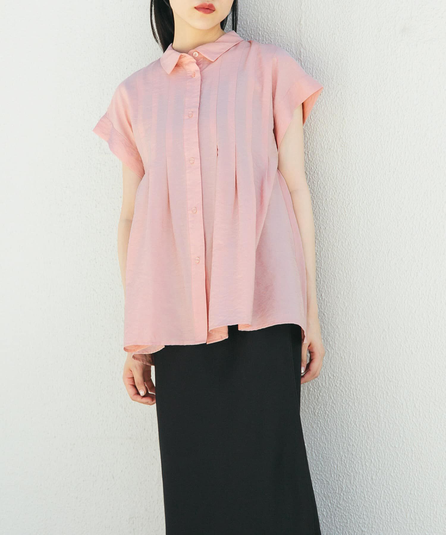  「スリーブレスタックフレアブラウス」|シャツ・ブラウス|