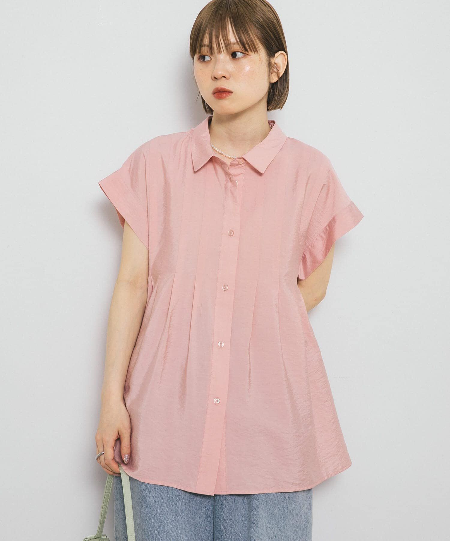  「スリーブレスタックフレアブラウス」|シャツ・ブラウス|