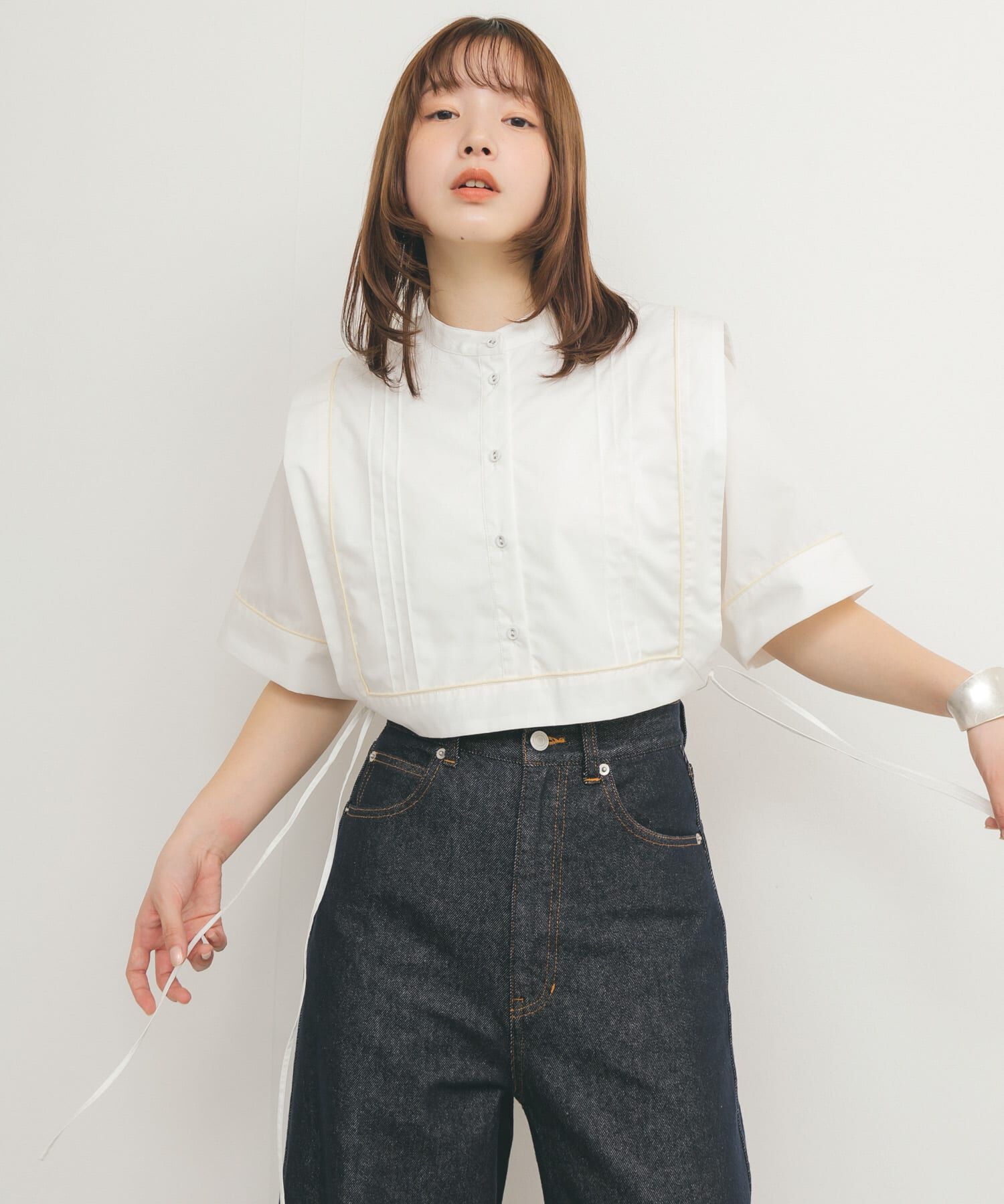  「パイピングレイヤードシャツ」|シャツ・ブラウス|