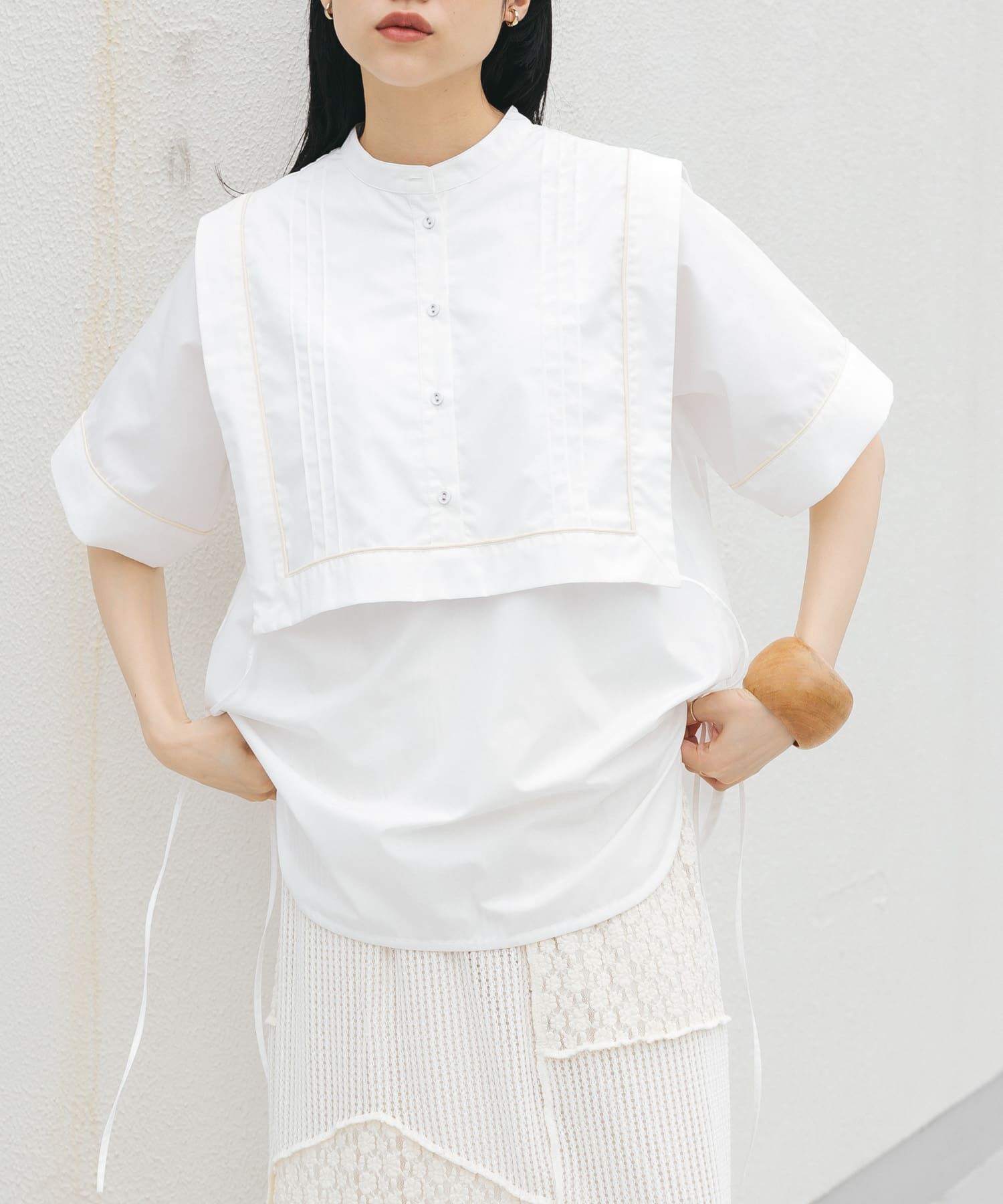  「パイピングレイヤードシャツ」|シャツ・ブラウス|