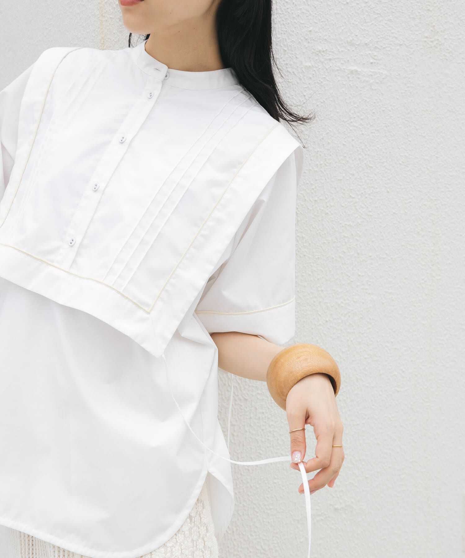 「パイピングレイヤードシャツ」|シャツ・ブラウス|