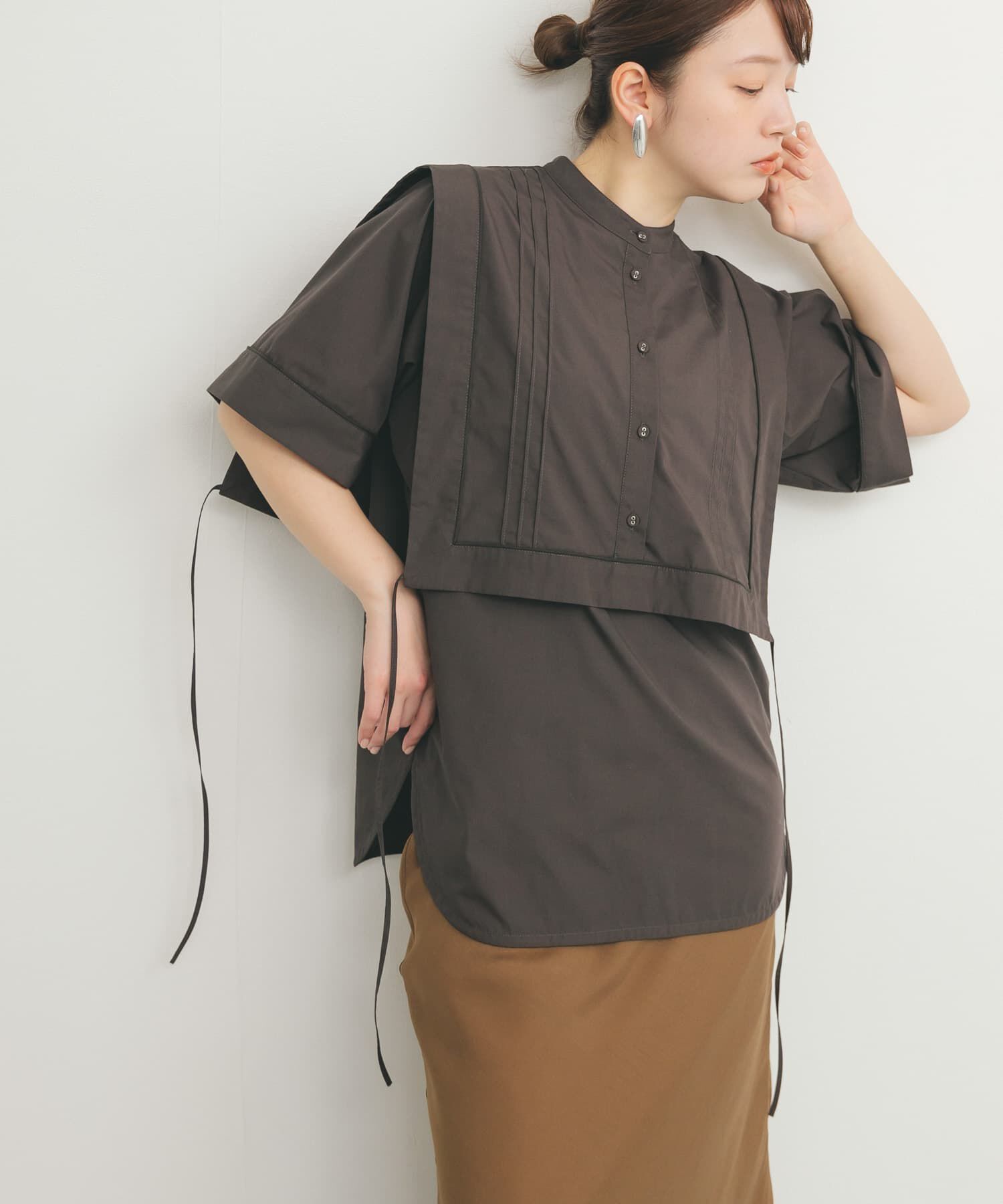  「パイピングレイヤードシャツ」|シャツ・ブラウス|