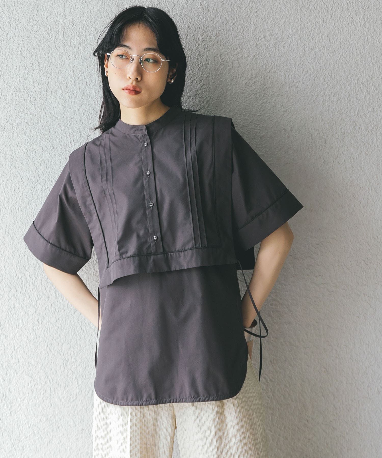  「パイピングレイヤードシャツ」|シャツ・ブラウス|