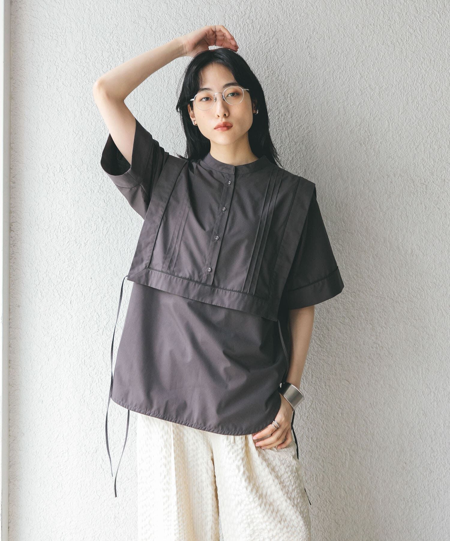  「パイピングレイヤードシャツ」|シャツ・ブラウス|