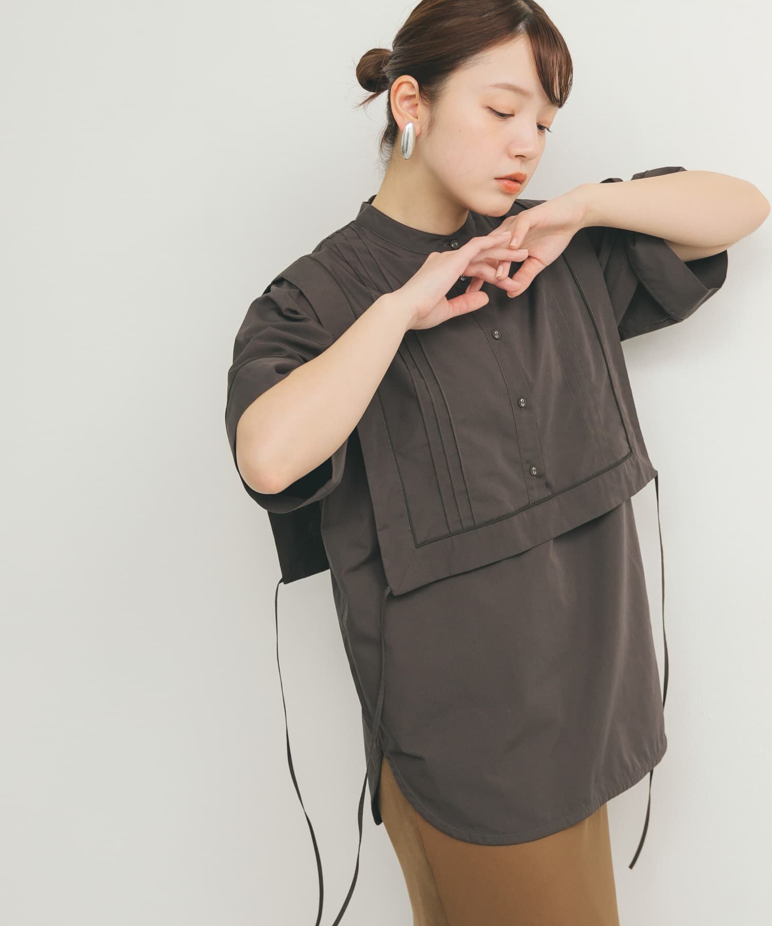  「パイピングレイヤードシャツ」|シャツ・ブラウス|