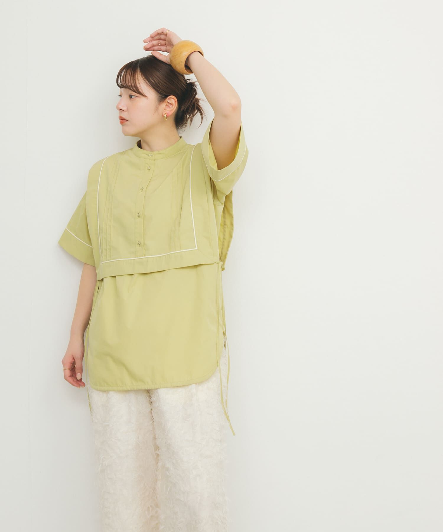  「パイピングレイヤードシャツ」|シャツ・ブラウス|