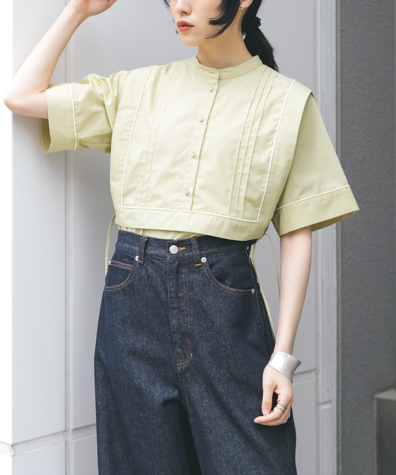  「パイピングレイヤードシャツ」|シャツ・ブラウス|