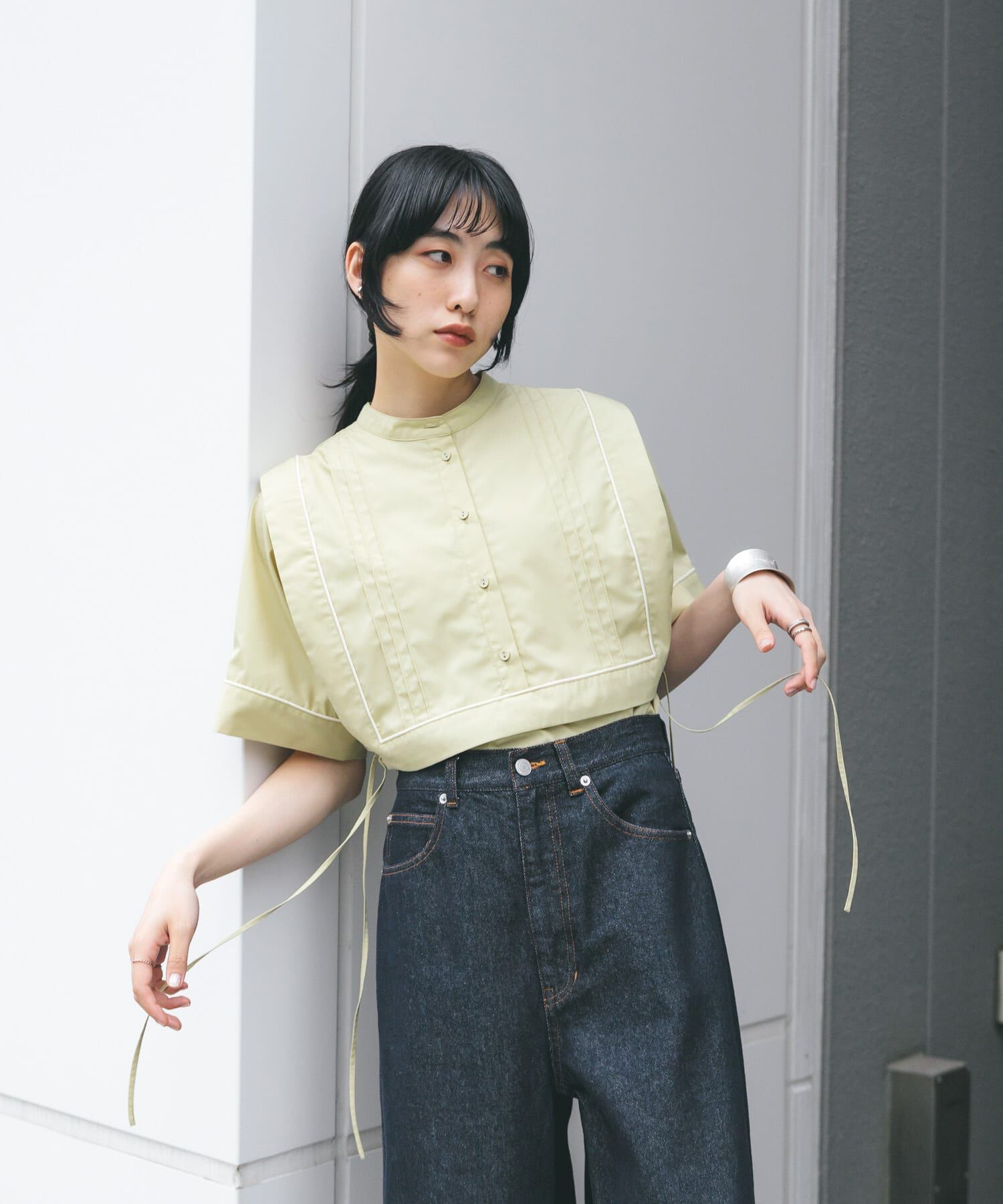  「パイピングレイヤードシャツ」|シャツ・ブラウス|