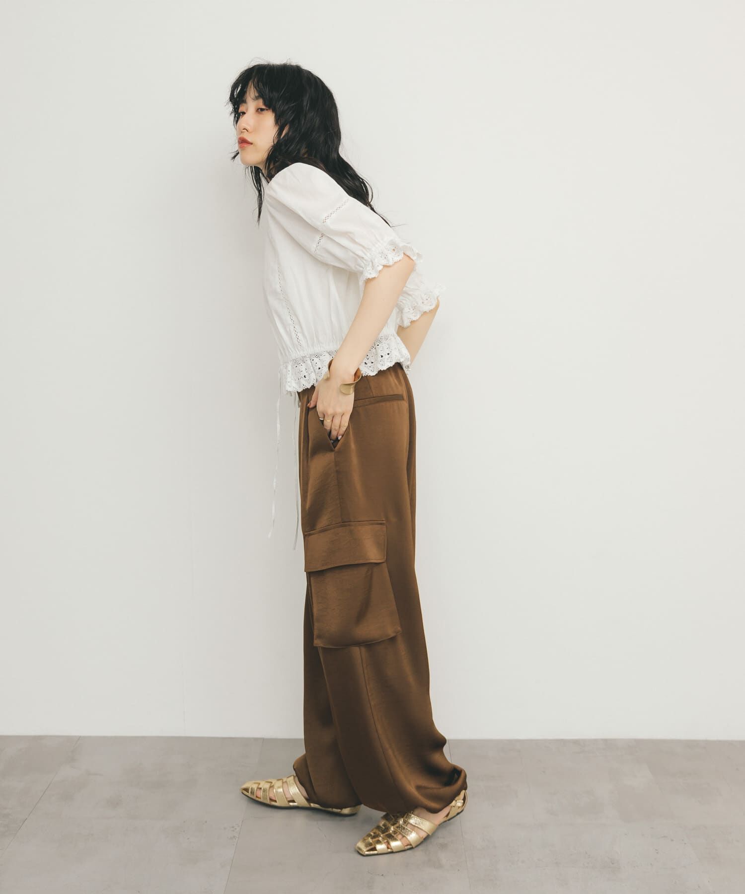  「2WAYコンパクトレースブラウス」|シャツ・ブラウス|