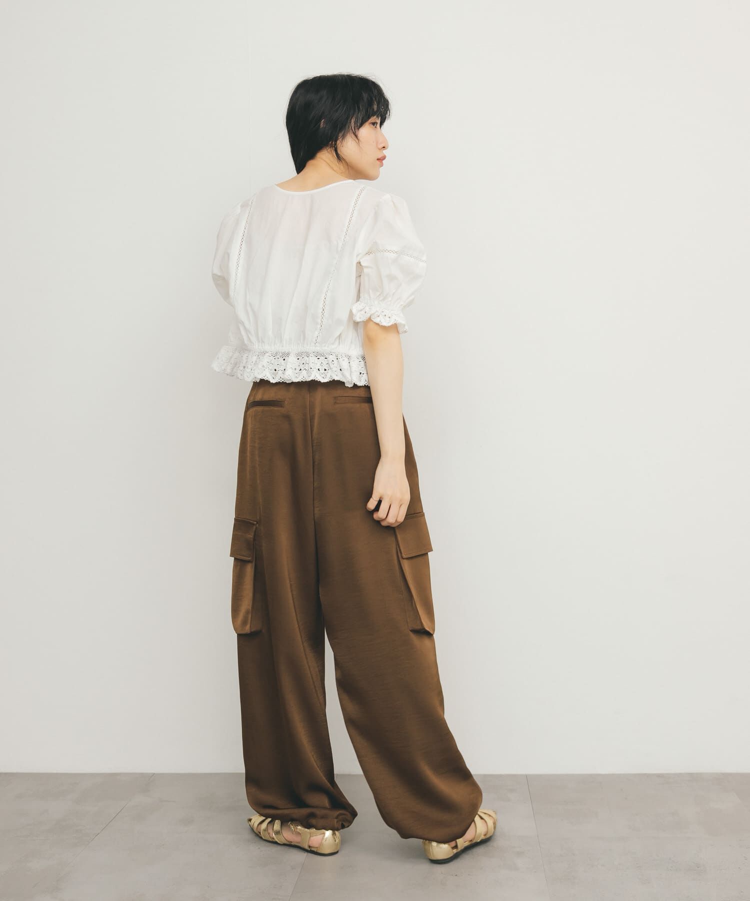  「2WAYコンパクトレースブラウス」|シャツ・ブラウス|