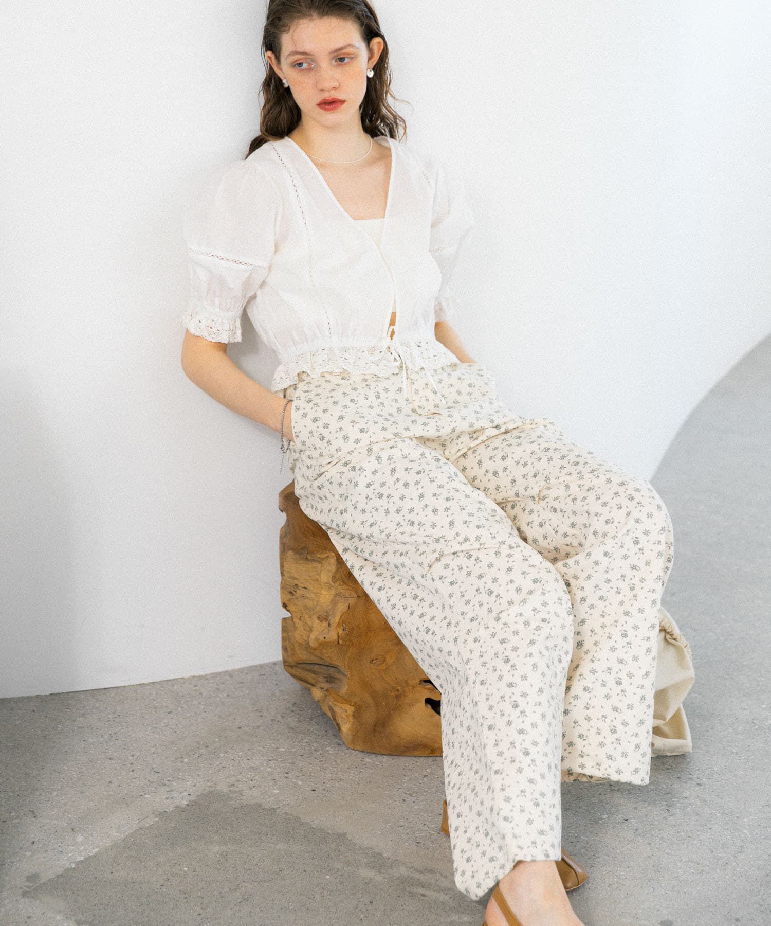  「2WAYコンパクトレースブラウス」|シャツ・ブラウス|