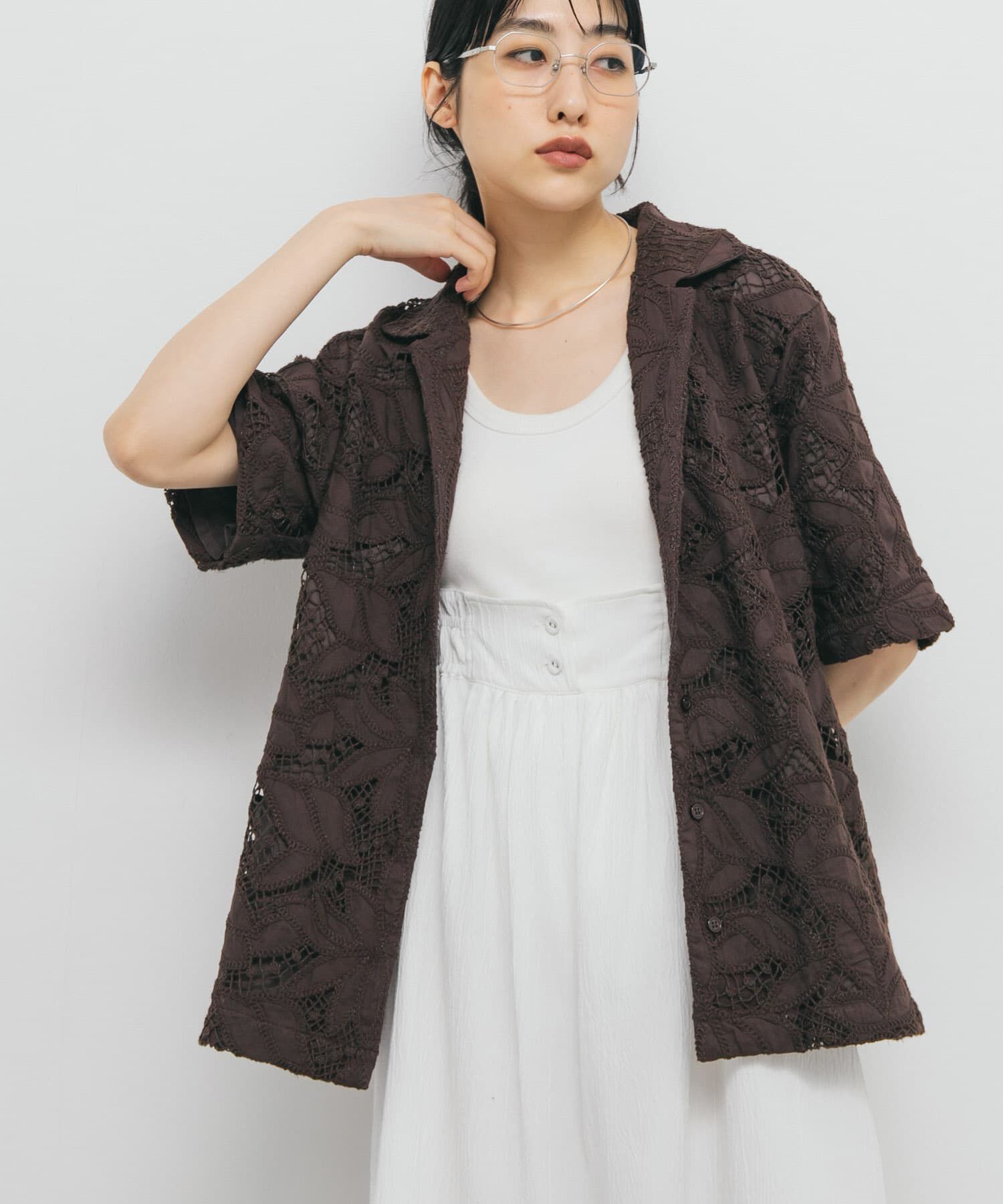  「ケミカルレースBIGシャツ」|シャツ・ブラウス|