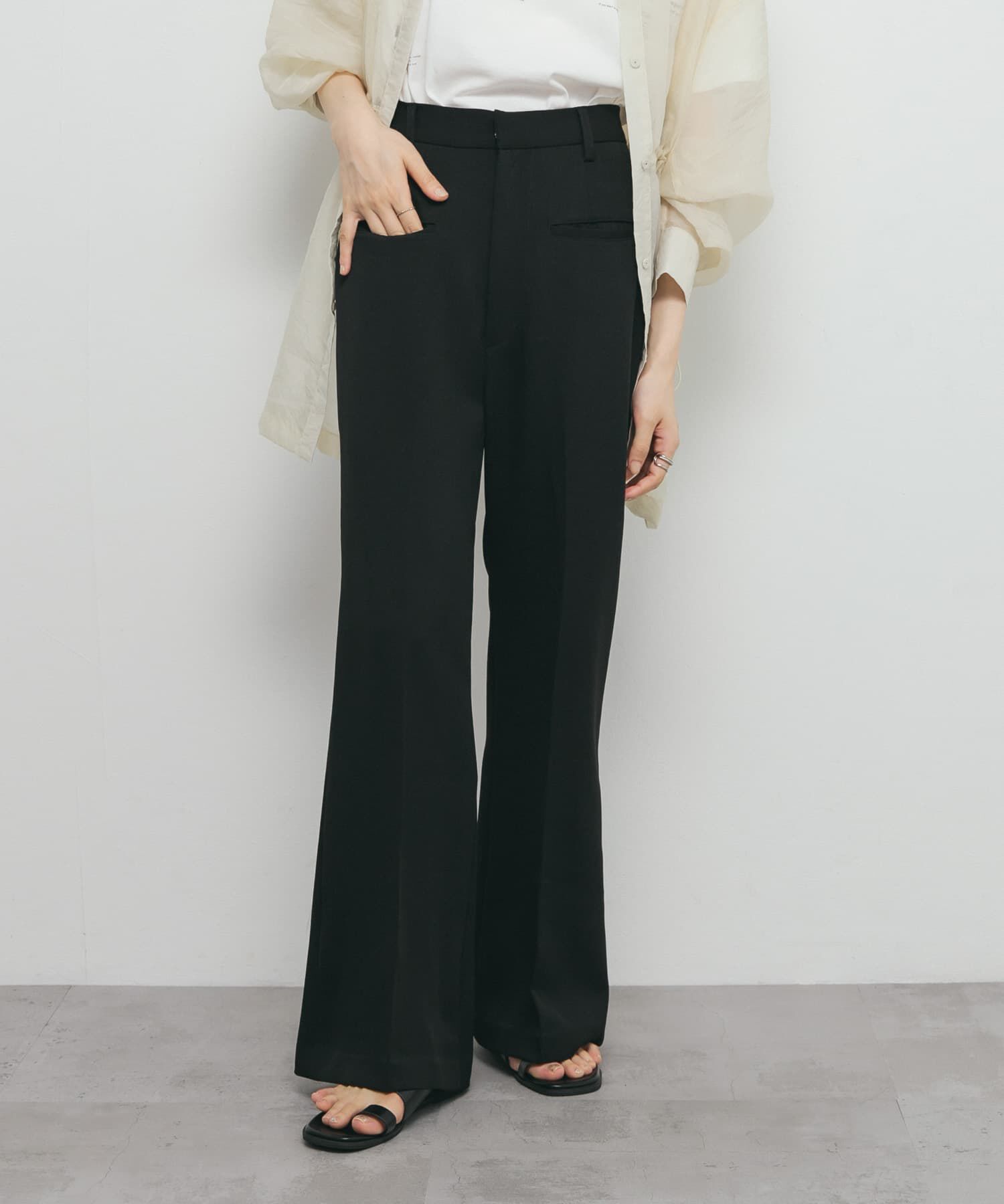  「『2サイズ展開』スリムフレアパンツ」|その他|