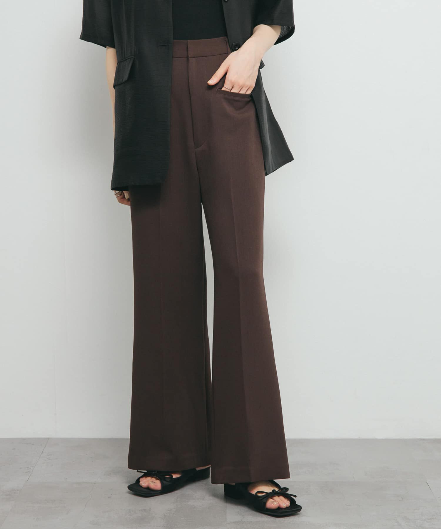  「『2サイズ展開』スリムフレアパンツ」|その他|