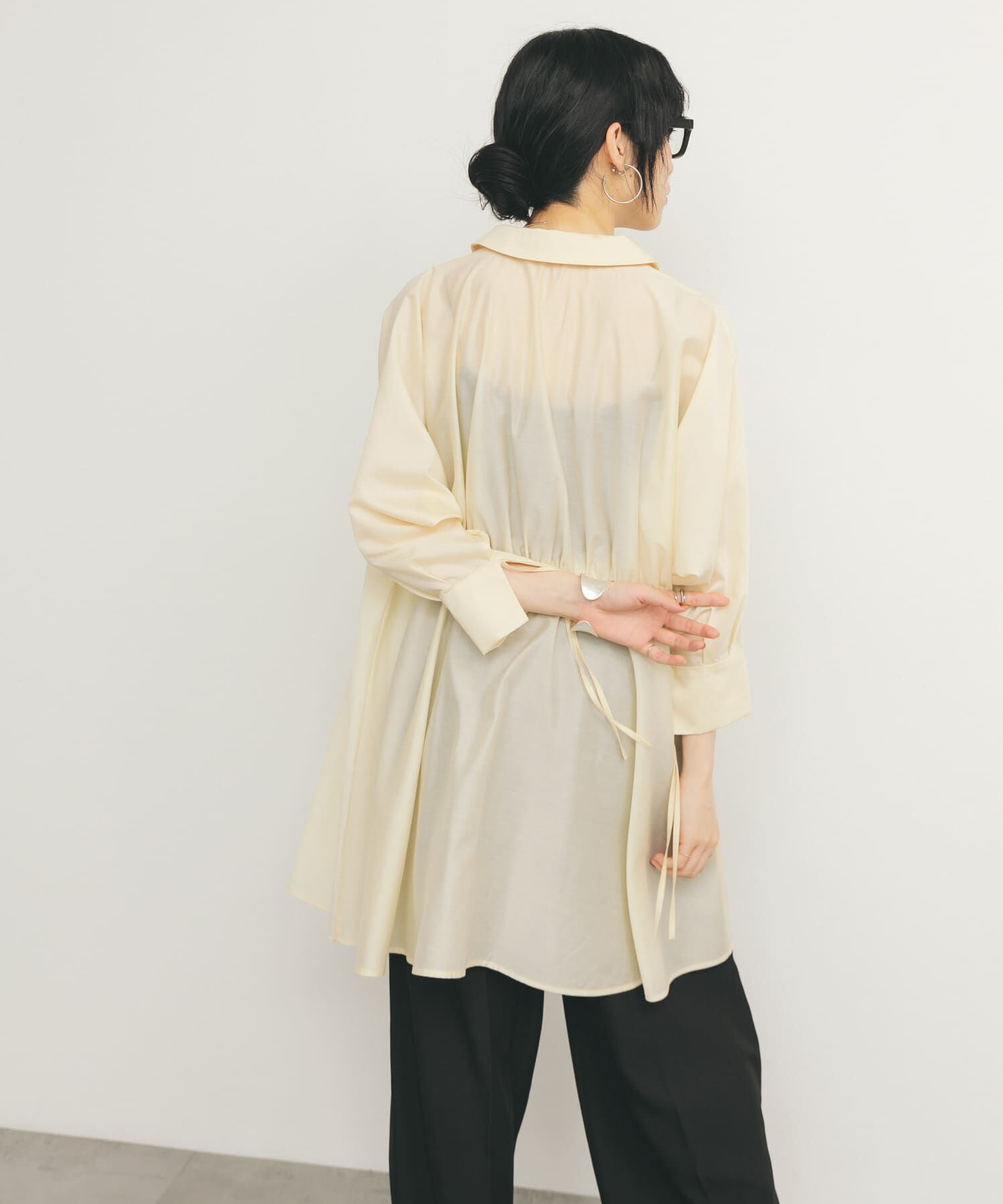  「カーブギャザーミニワンピース」|ワンピース|