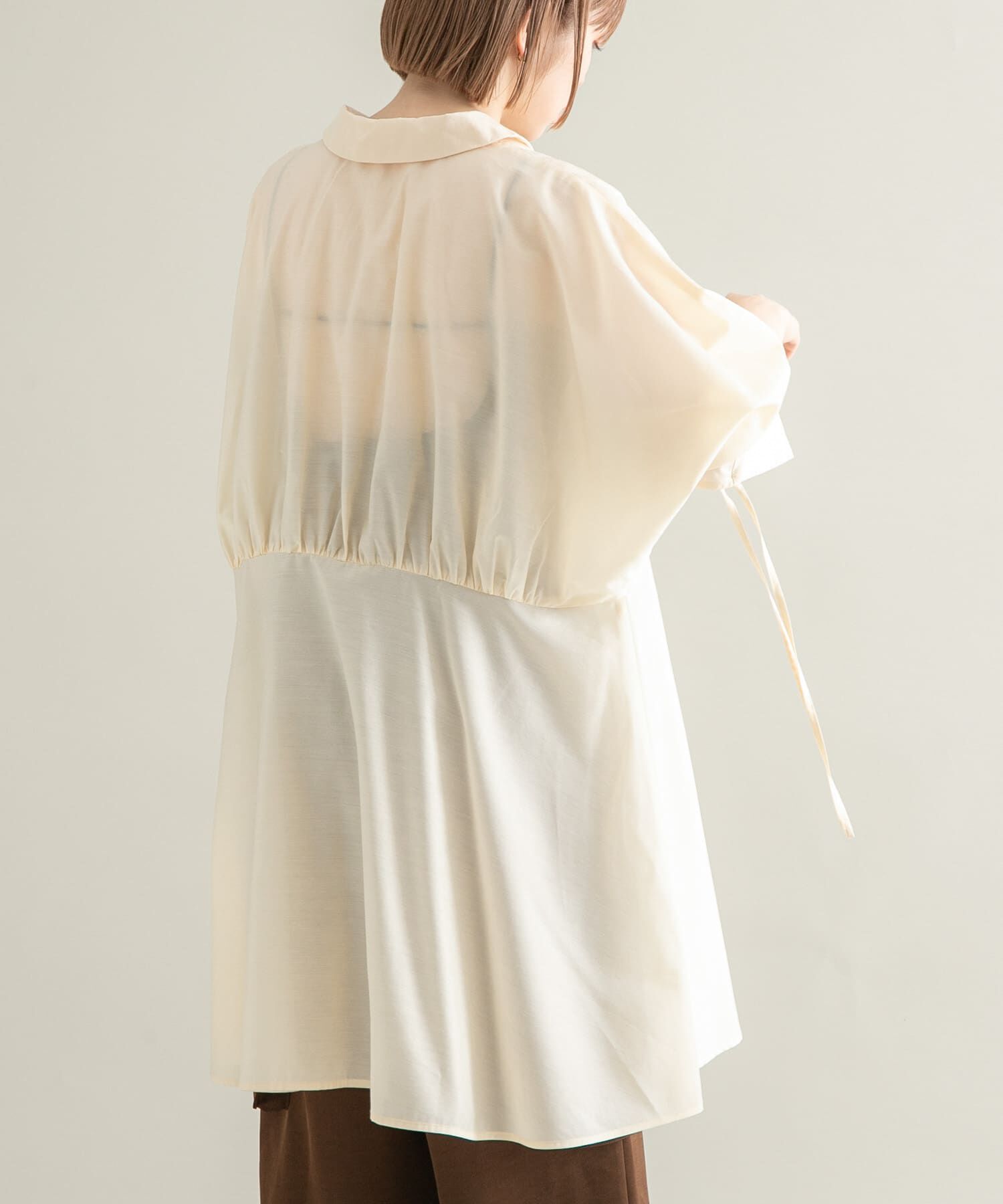  「カーブギャザーミニワンピース」|ワンピース|