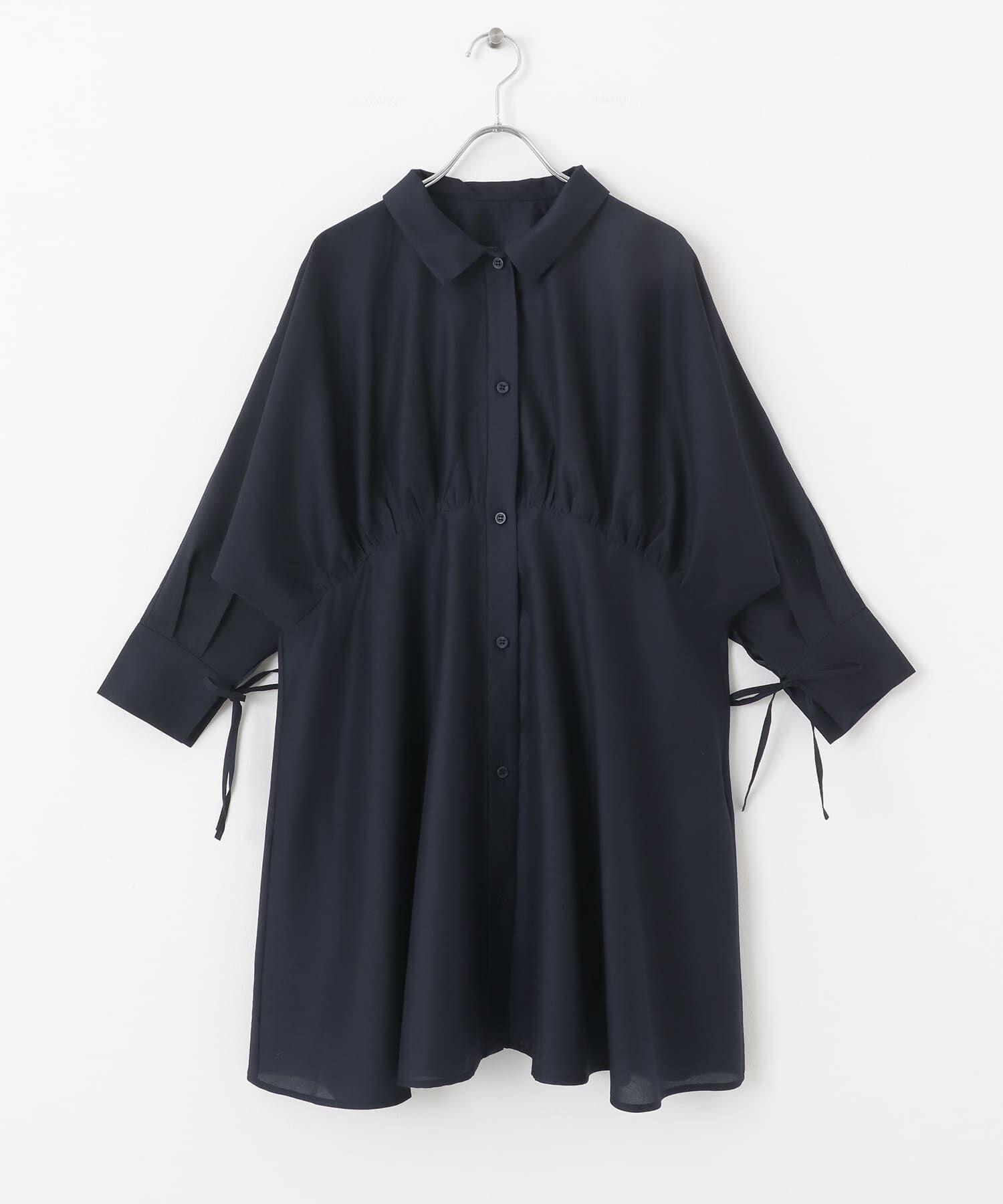  「カーブギャザーミニワンピース」|ワンピース|