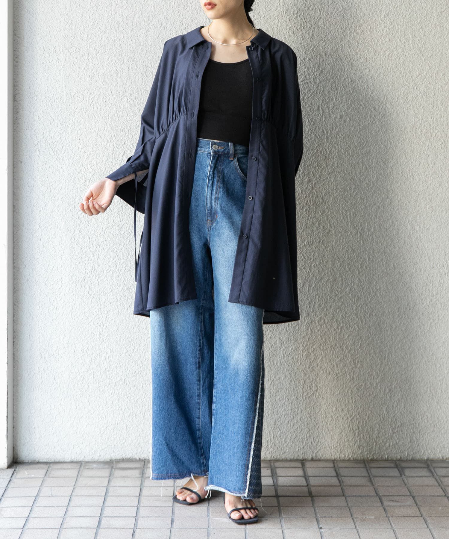  「カーブギャザーミニワンピース」|ワンピース|