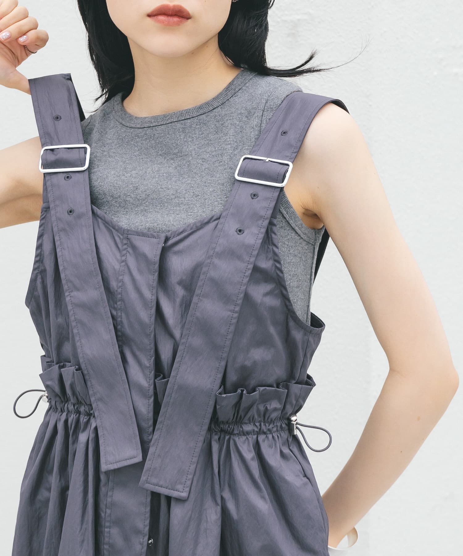  「ミリタリージャンパースカート」|ワンピース|