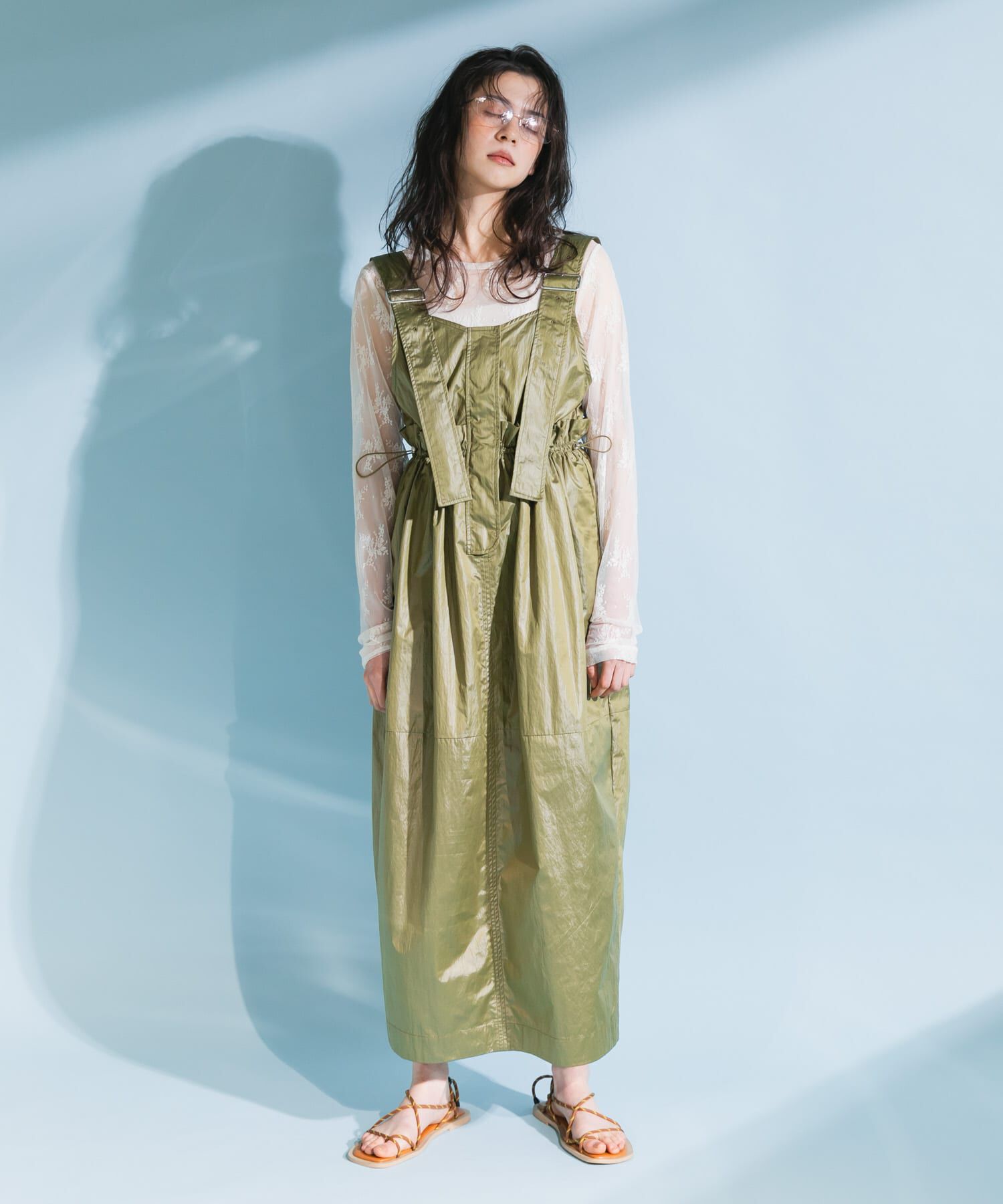  「ミリタリージャンパースカート」|ワンピース|