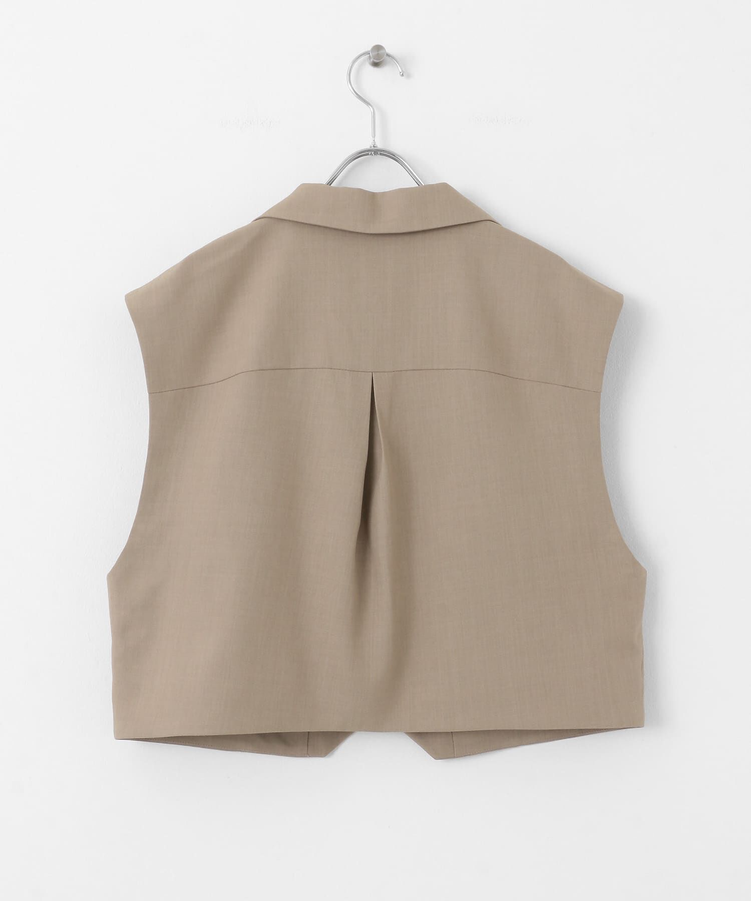  「ルーズテーラードベスト」|ノーカラーコート|