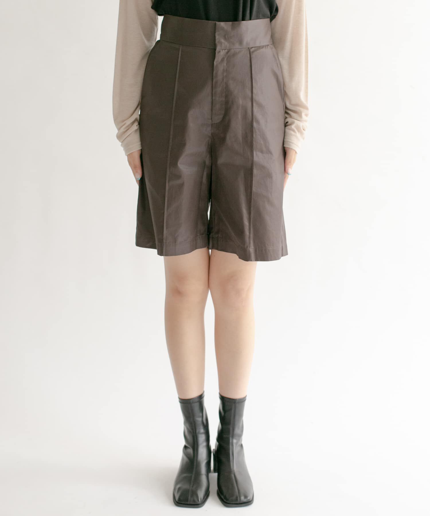  「ハイウエストコーティングショートパンツ」|その他|