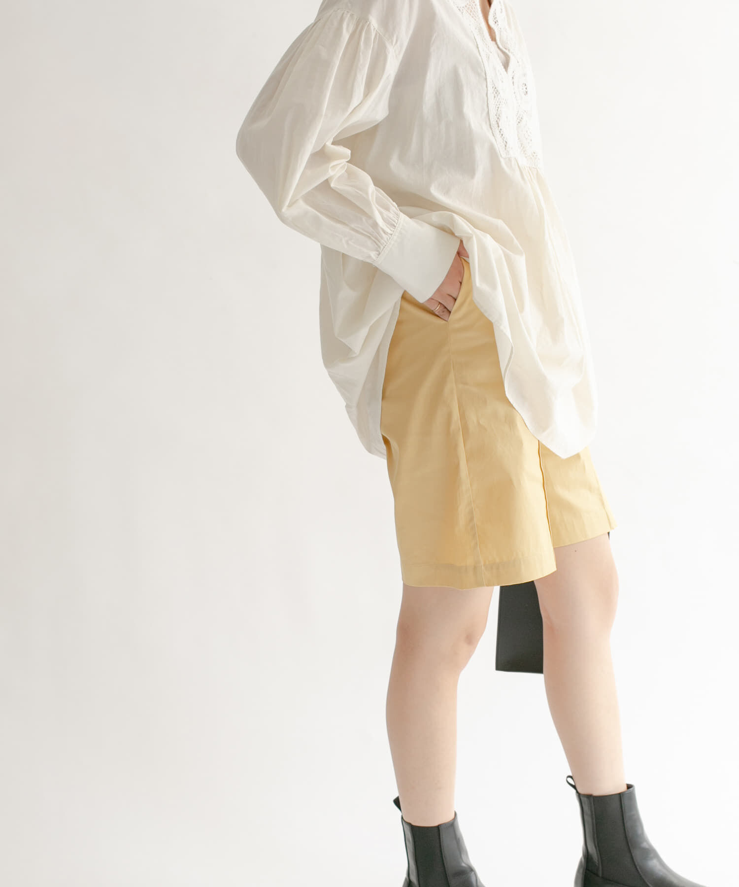  「ハイウエストコーティングショートパンツ」|その他|