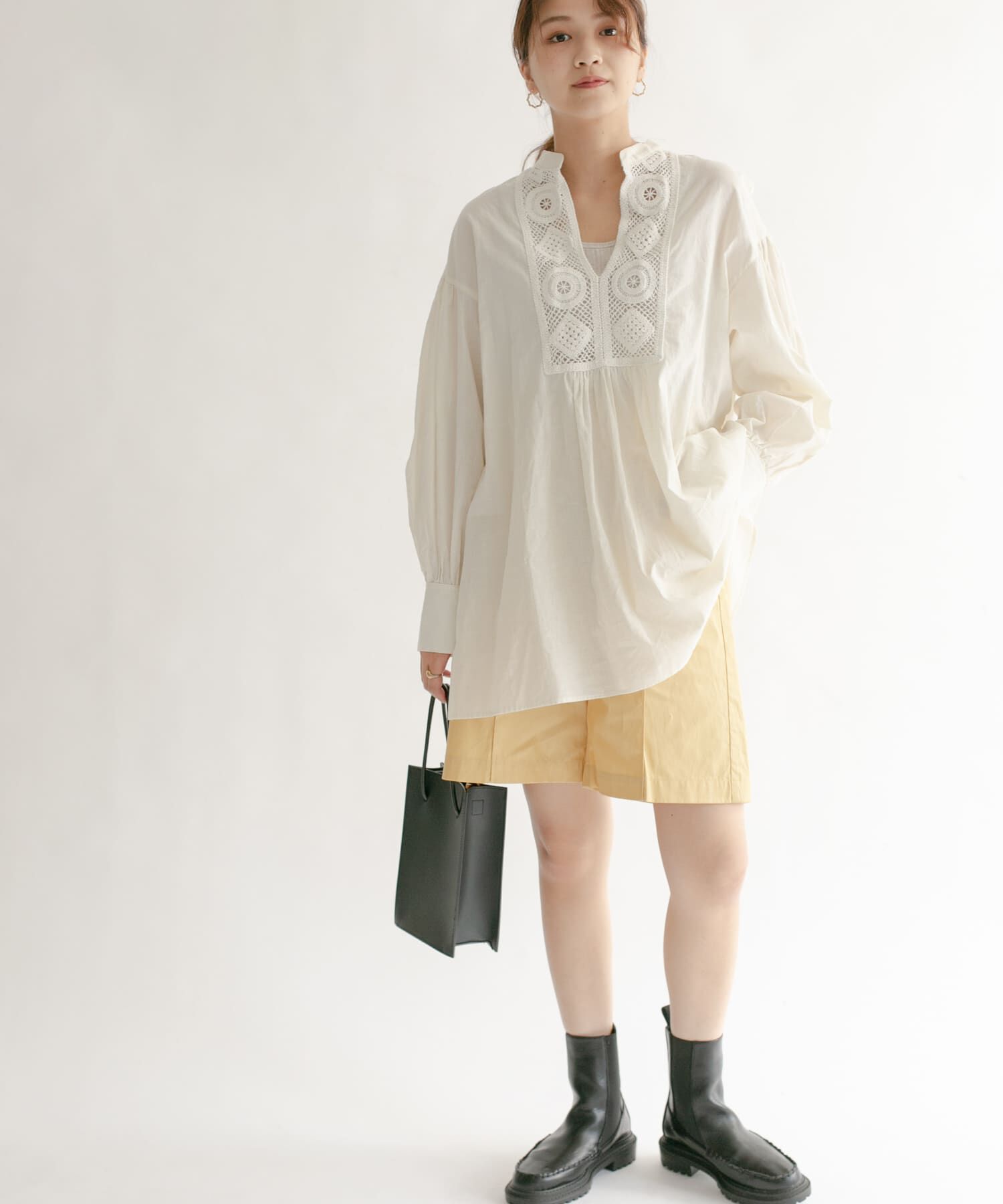  「ハイウエストコーティングショートパンツ」|その他|