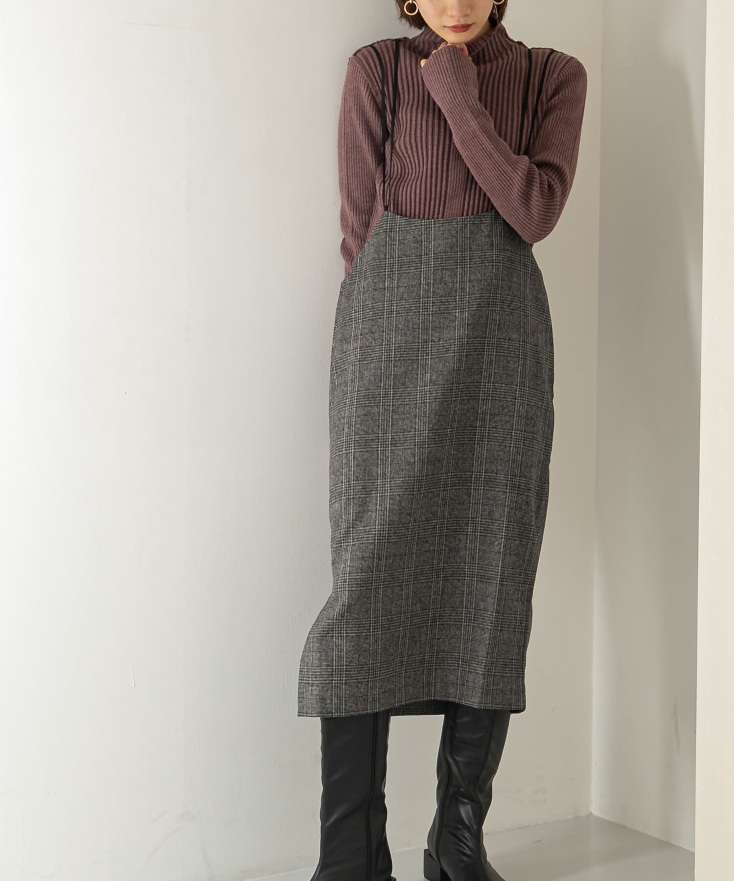  「バッククロスハイウエストスカート」|スカート|