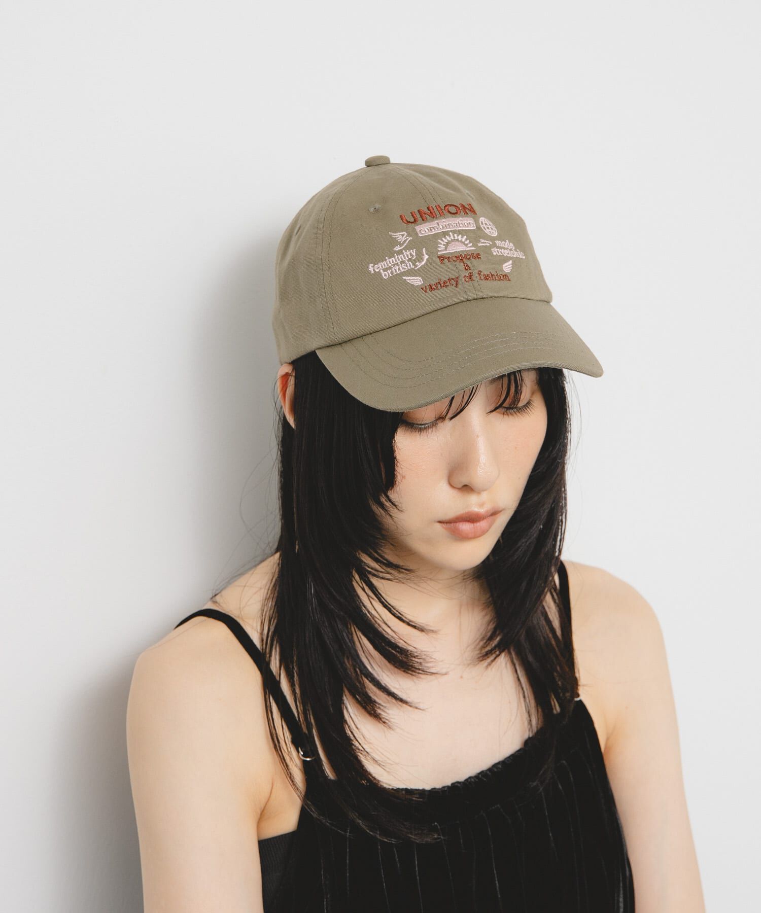  「バイカラーエンブロイダリーCAP」|キャップ・キャスケット|グリーン系その他