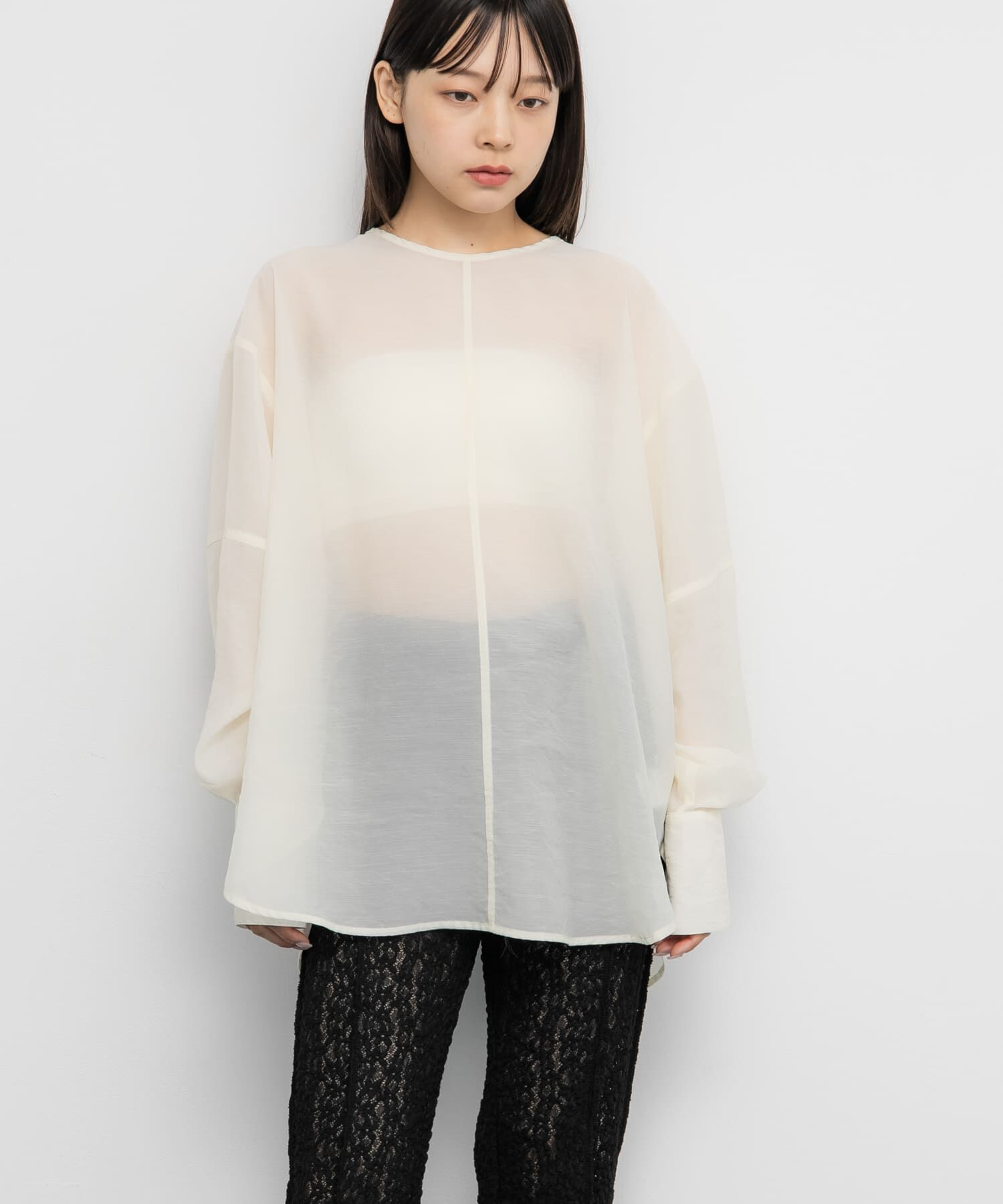  「バックデザインシアーブラウス」|シャツ・ブラウス|