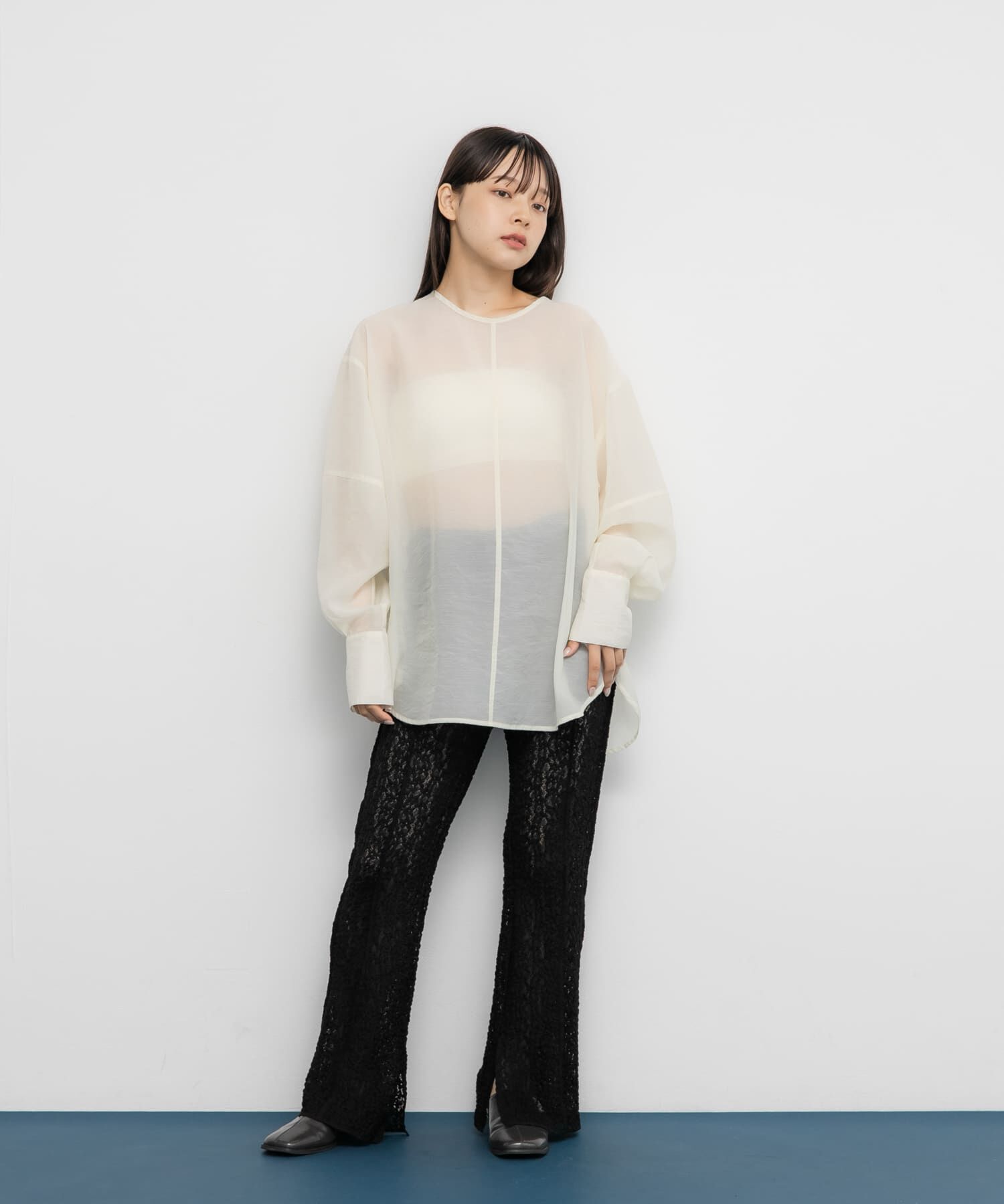  「バックデザインシアーブラウス」|シャツ・ブラウス|