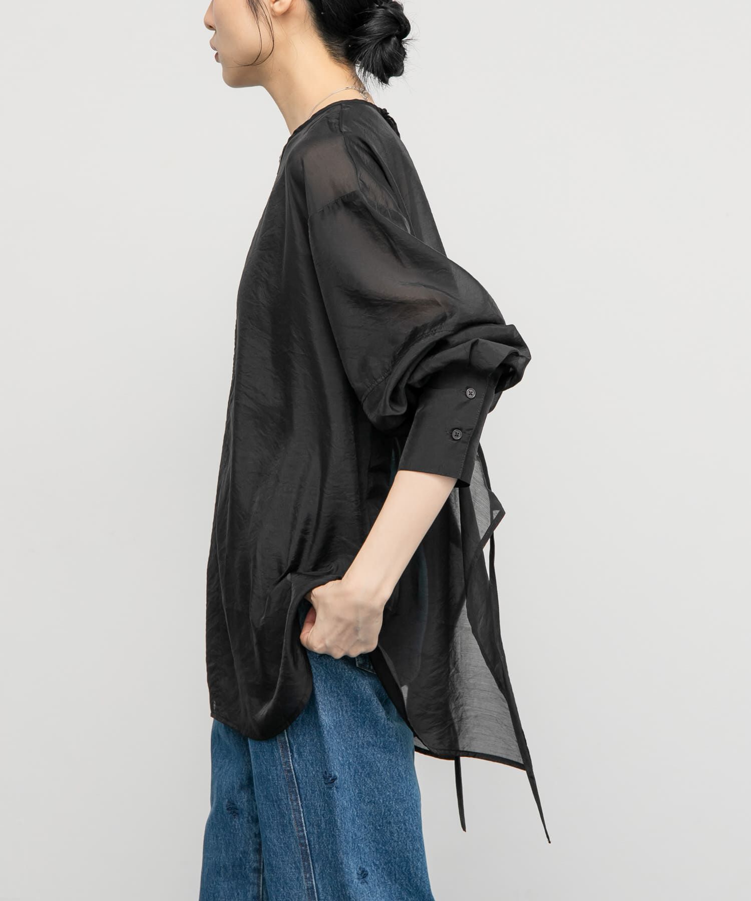  「バックデザインシアーブラウス」|シャツ・ブラウス|