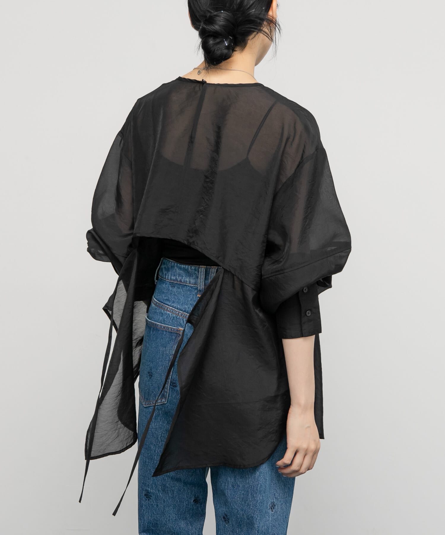  「バックデザインシアーブラウス」|シャツ・ブラウス|