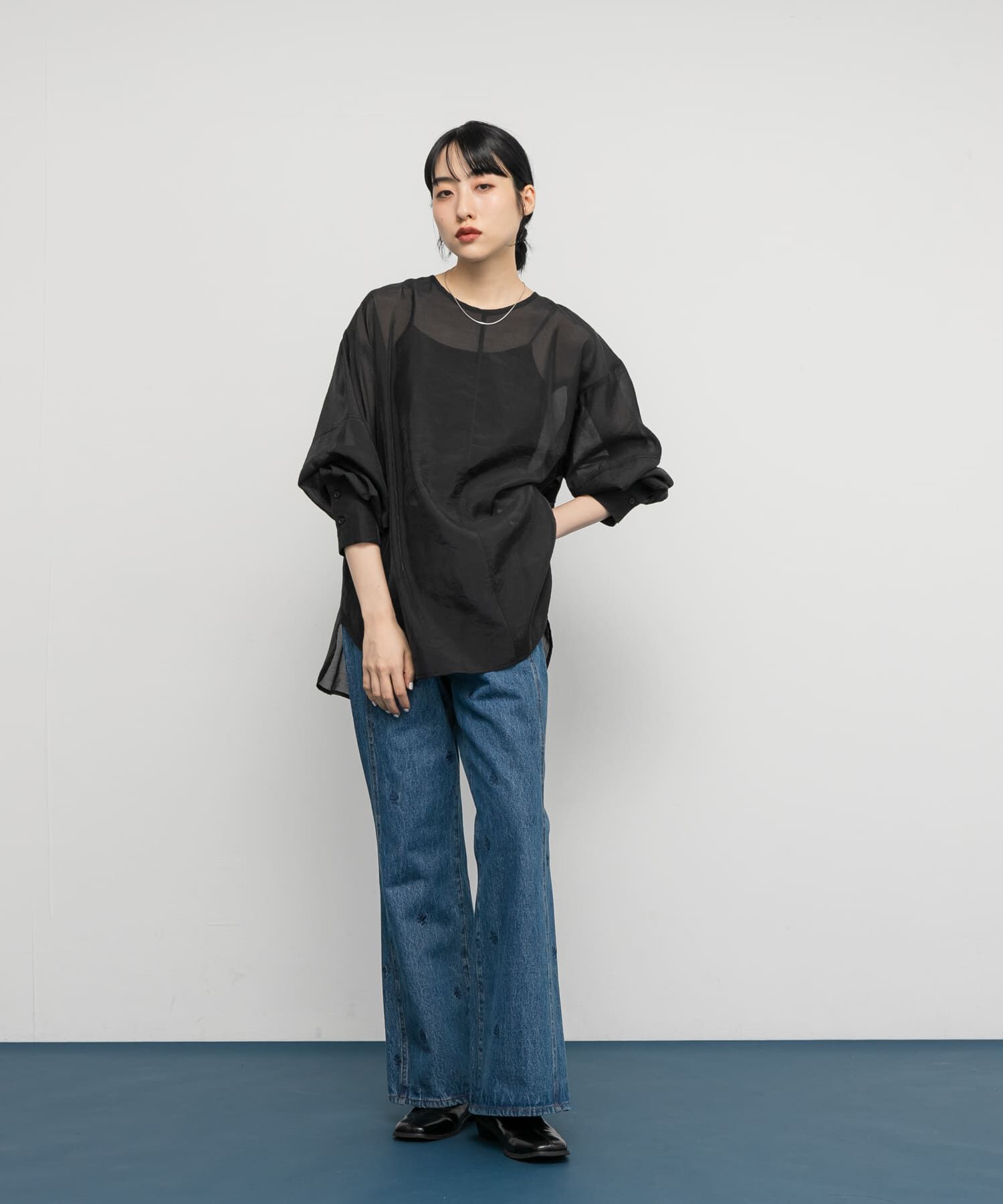  「バックデザインシアーブラウス」|シャツ・ブラウス|