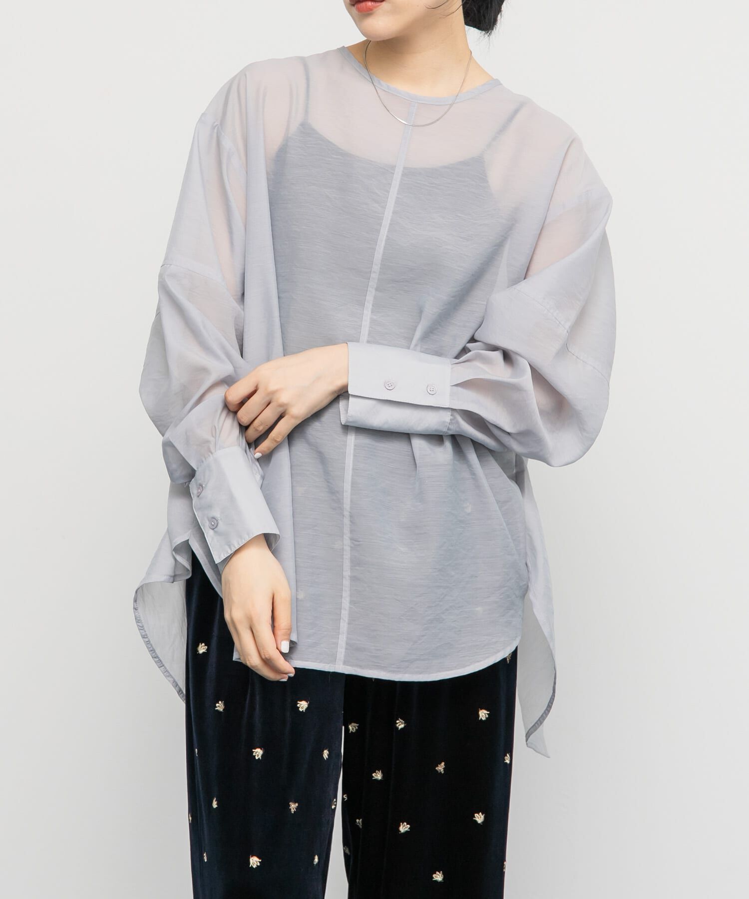  「バックデザインシアーブラウス」|シャツ・ブラウス|