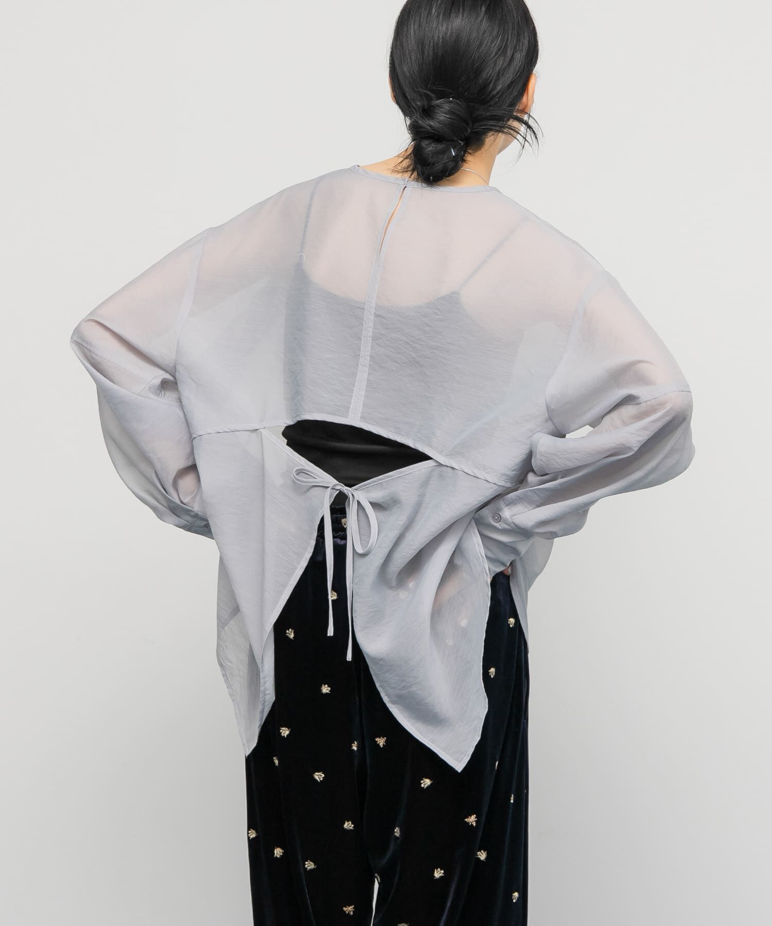  「バックデザインシアーブラウス」|シャツ・ブラウス|