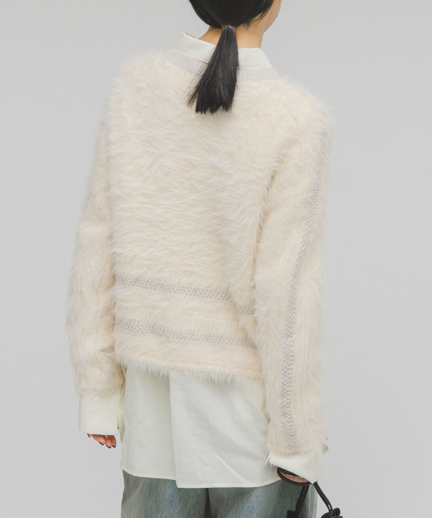  「ラインデザインシャギーニット」|ニット・セーター|