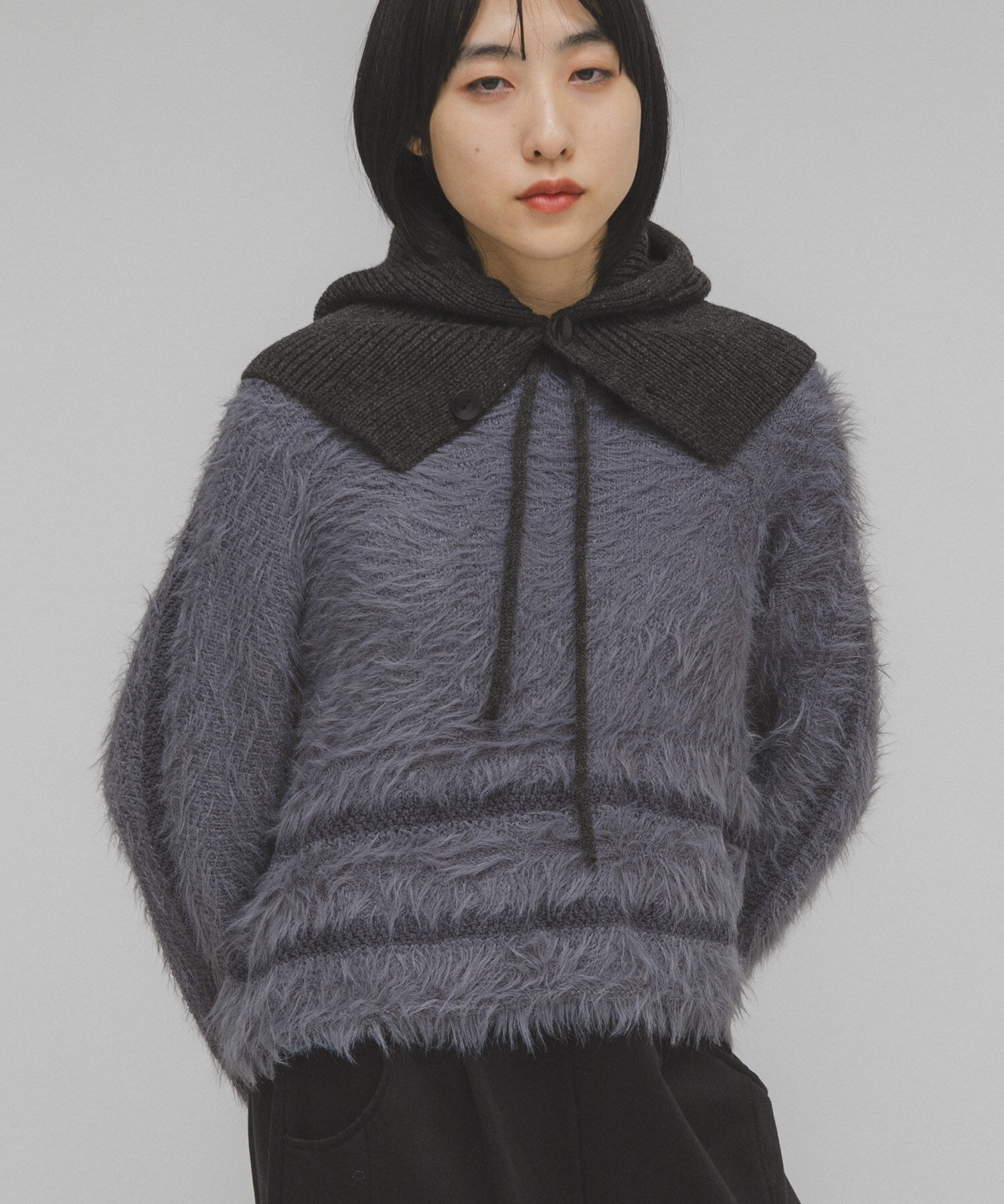  「ラインデザインシャギーニット」|ニット・セーター|