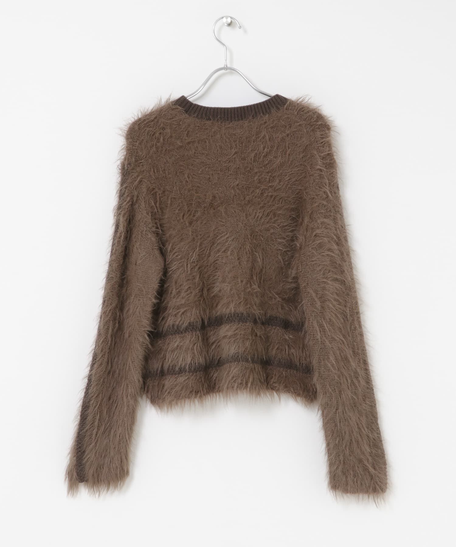  「ラインデザインシャギーニット」|ニット・セーター|