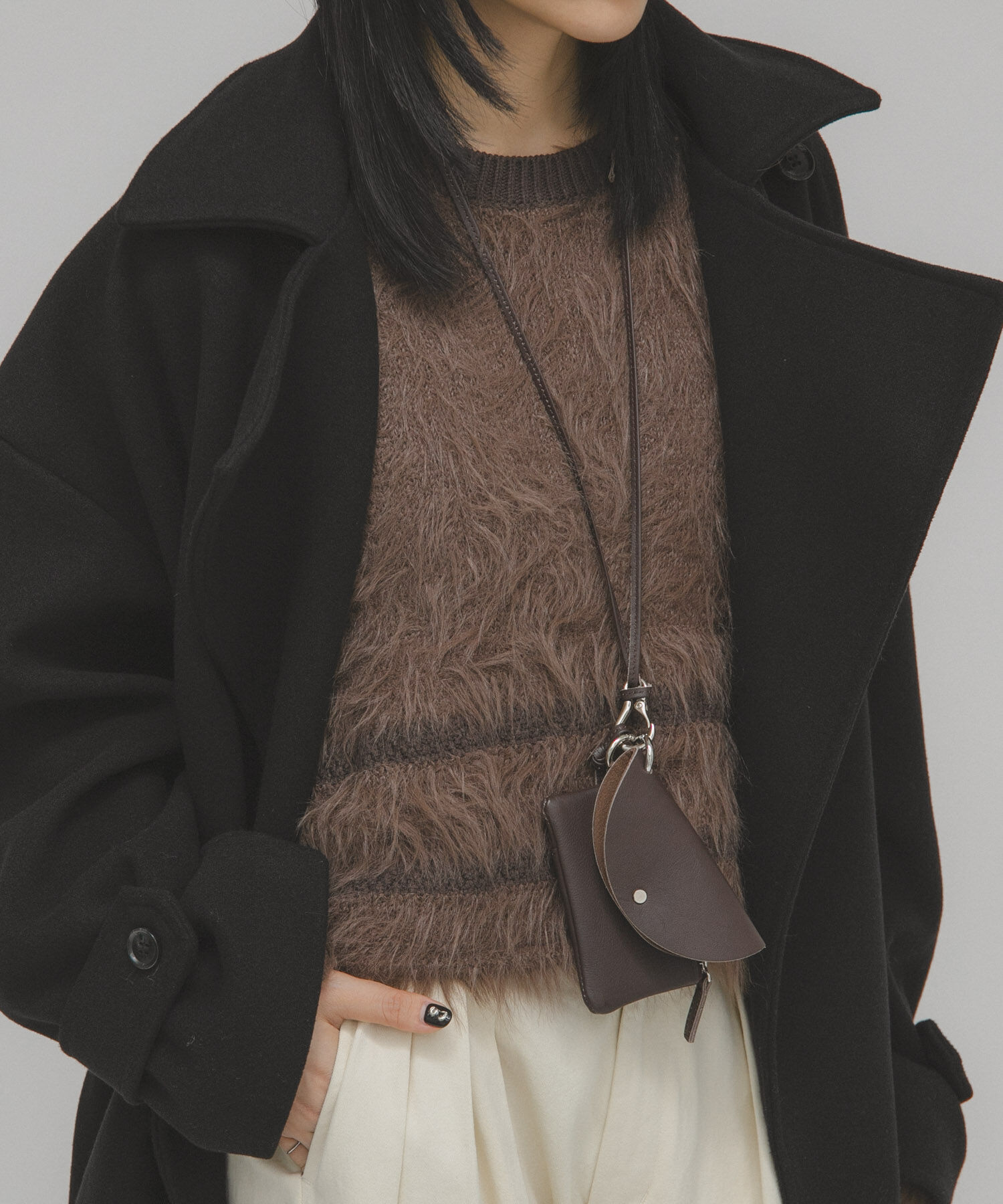  「ラインデザインシャギーニット」|ニット・セーター|