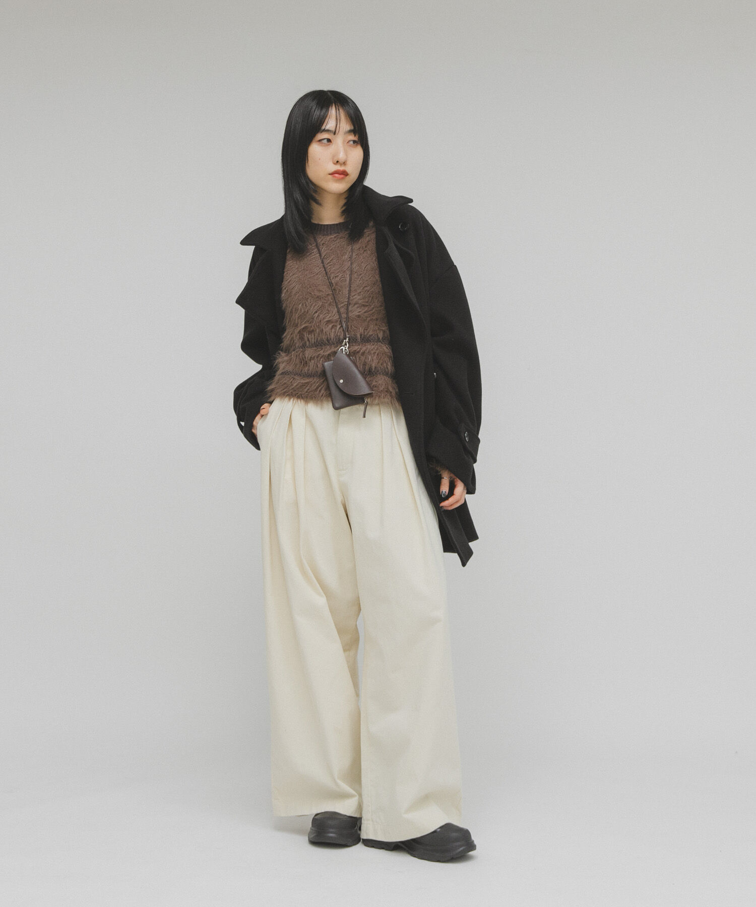  「ラインデザインシャギーニット」|ニット・セーター|