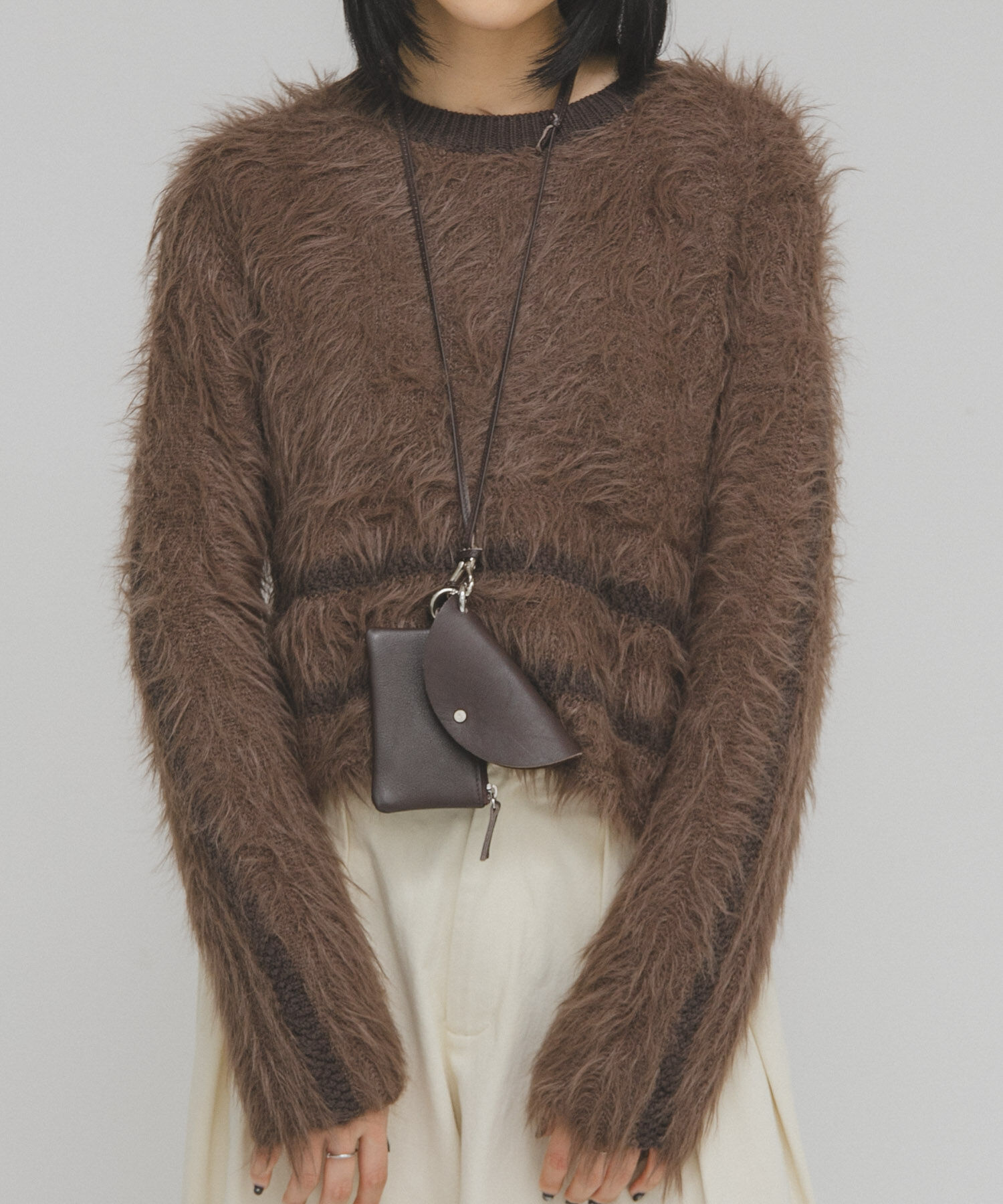  「ラインデザインシャギーニット」|ニット・セーター|